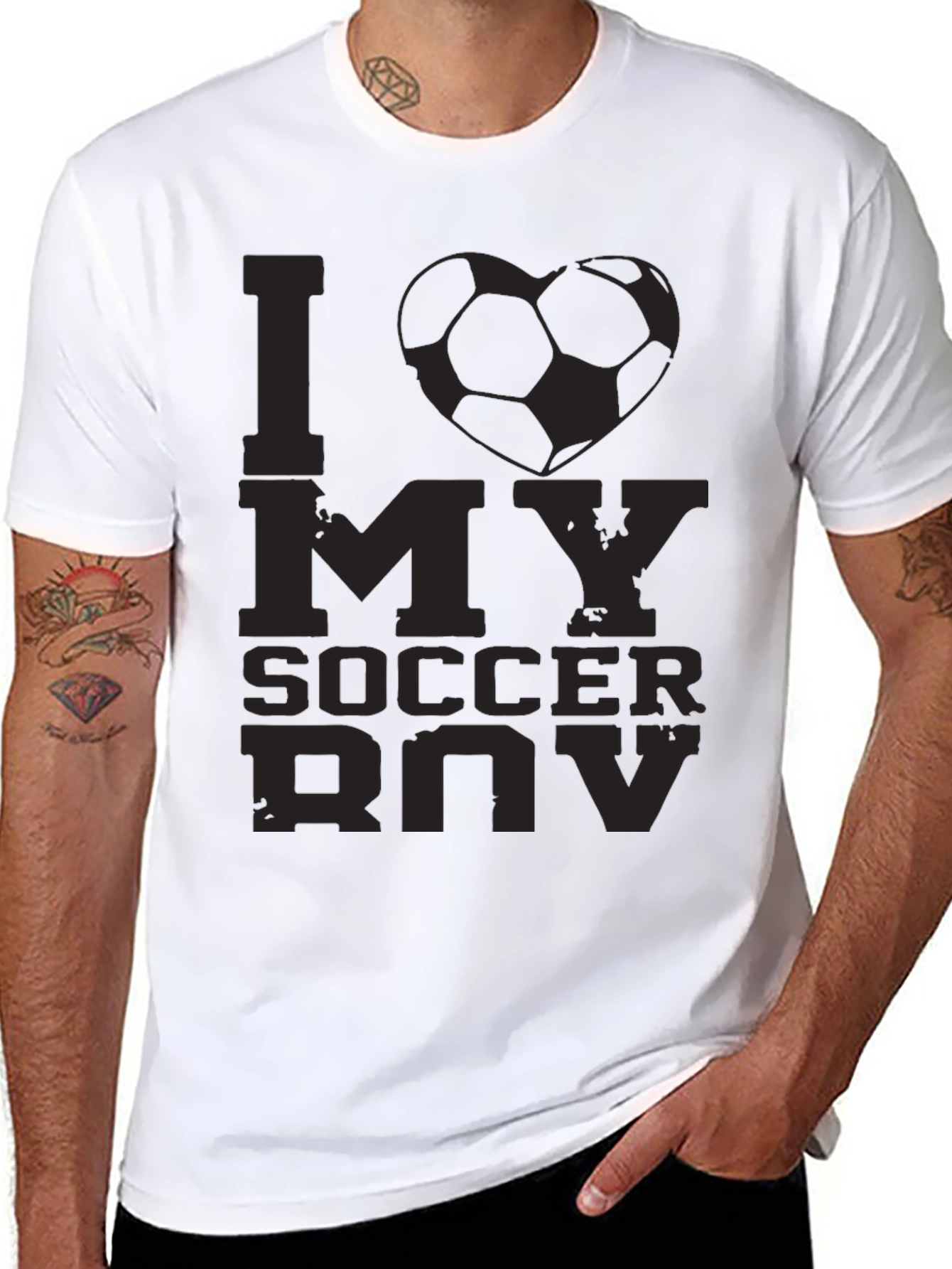I Love My Soccer Boy - Novelty T-Shirt