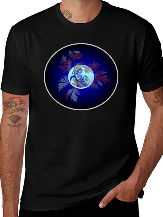 Abstract Circle Graphic Tee - Black