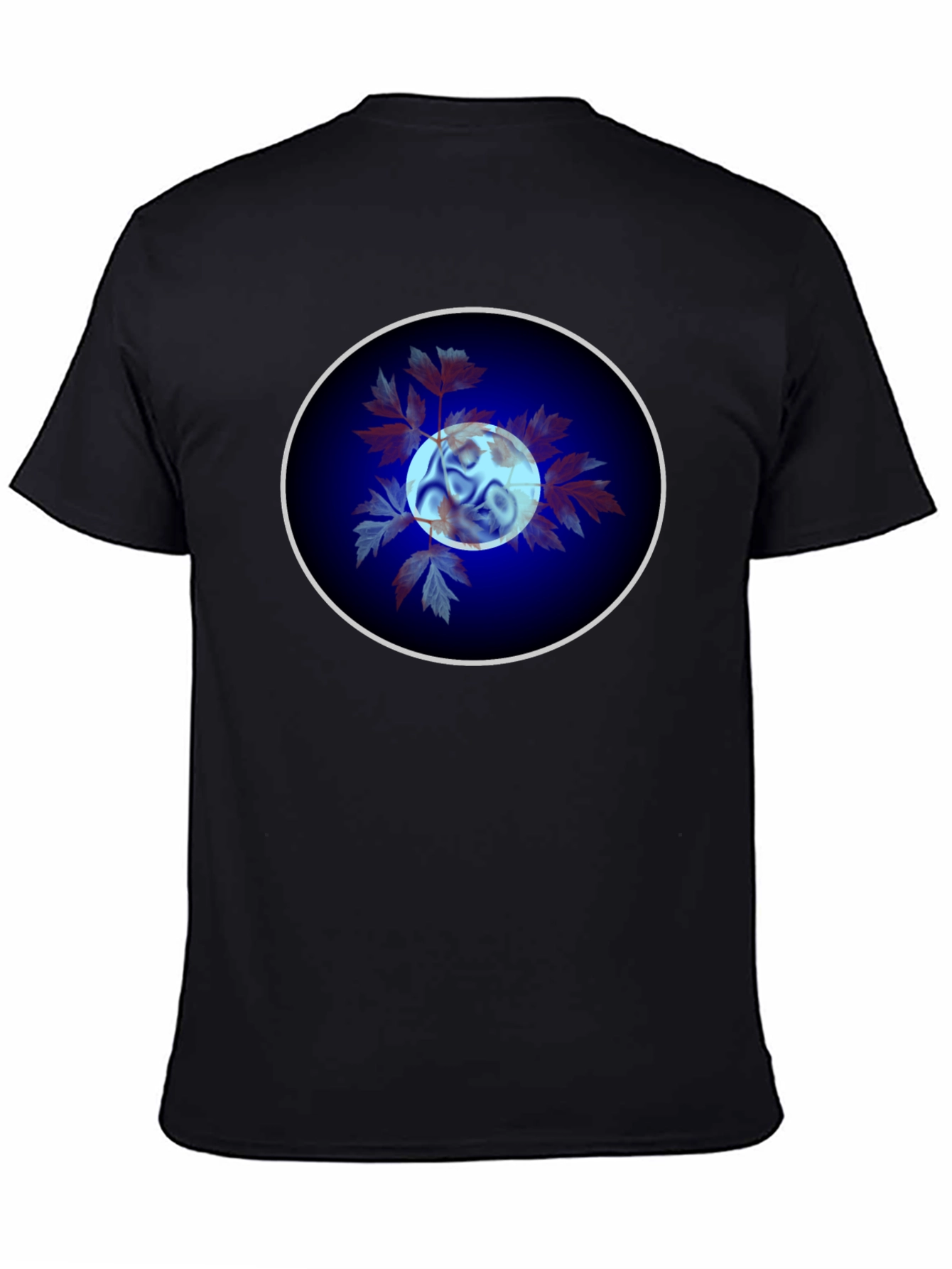 Abstract Circle Graphic Tee - Black