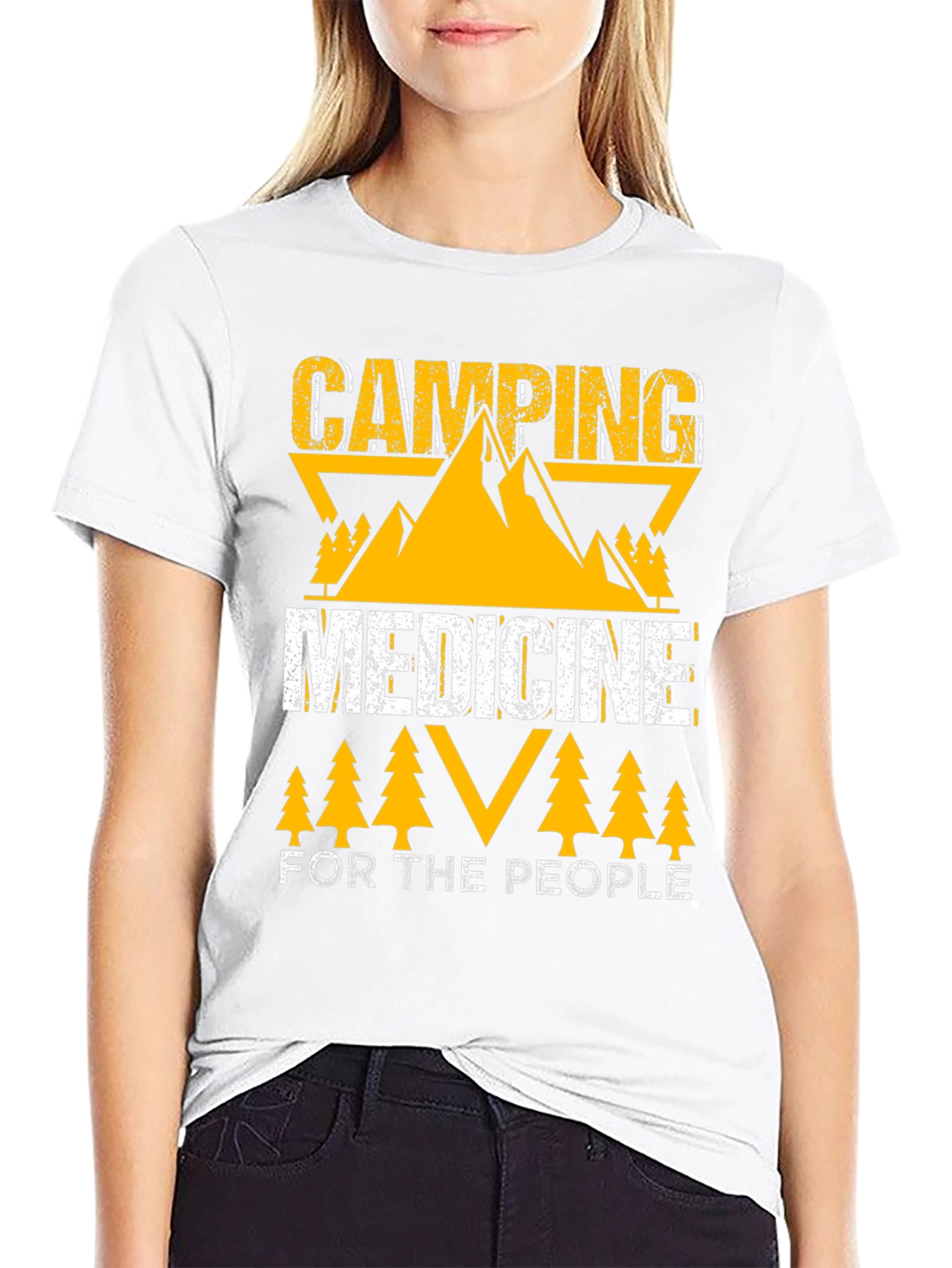 Camping Medicine For The People Black T-Shirt