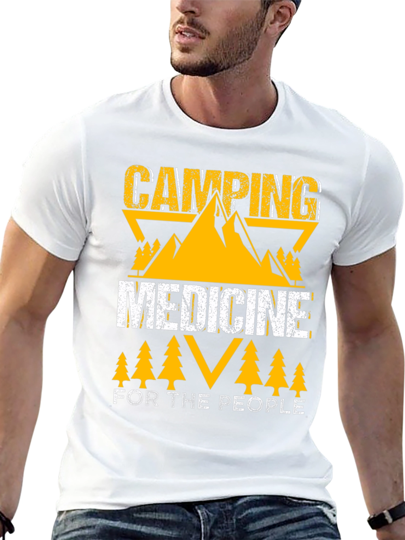 Camping Medicine For The People Black T-Shirt