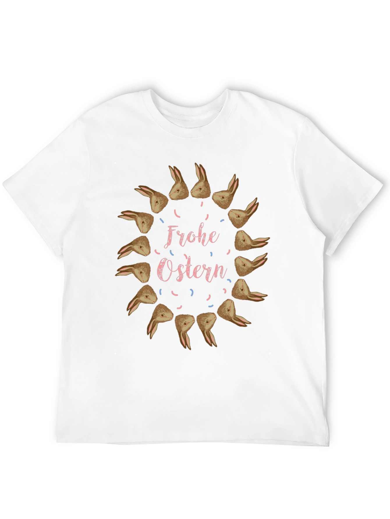 Frohe Ostern Bunny Circle Black Tee