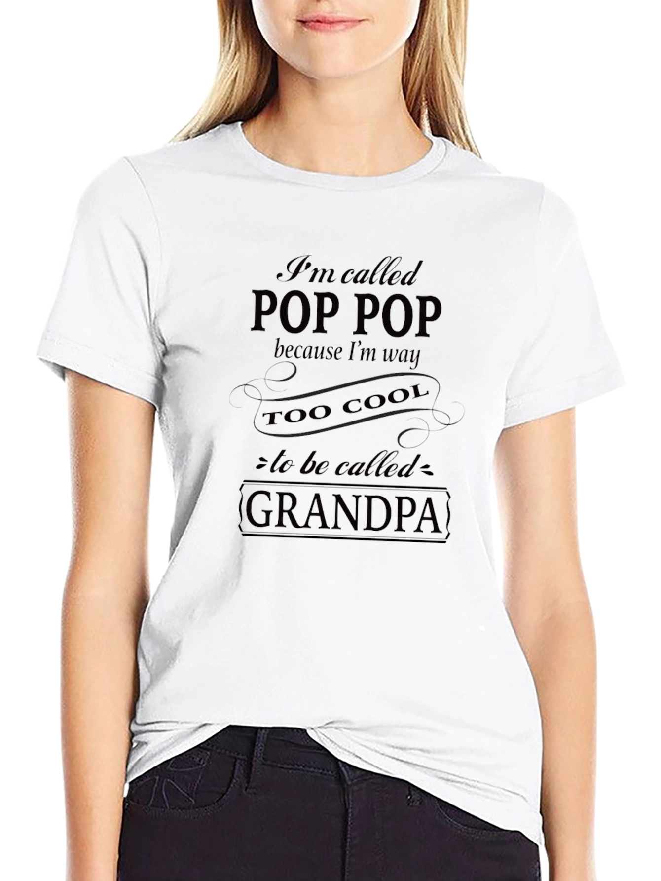 Pop Pop Too Cool Grandpa Funny T-Shirt
