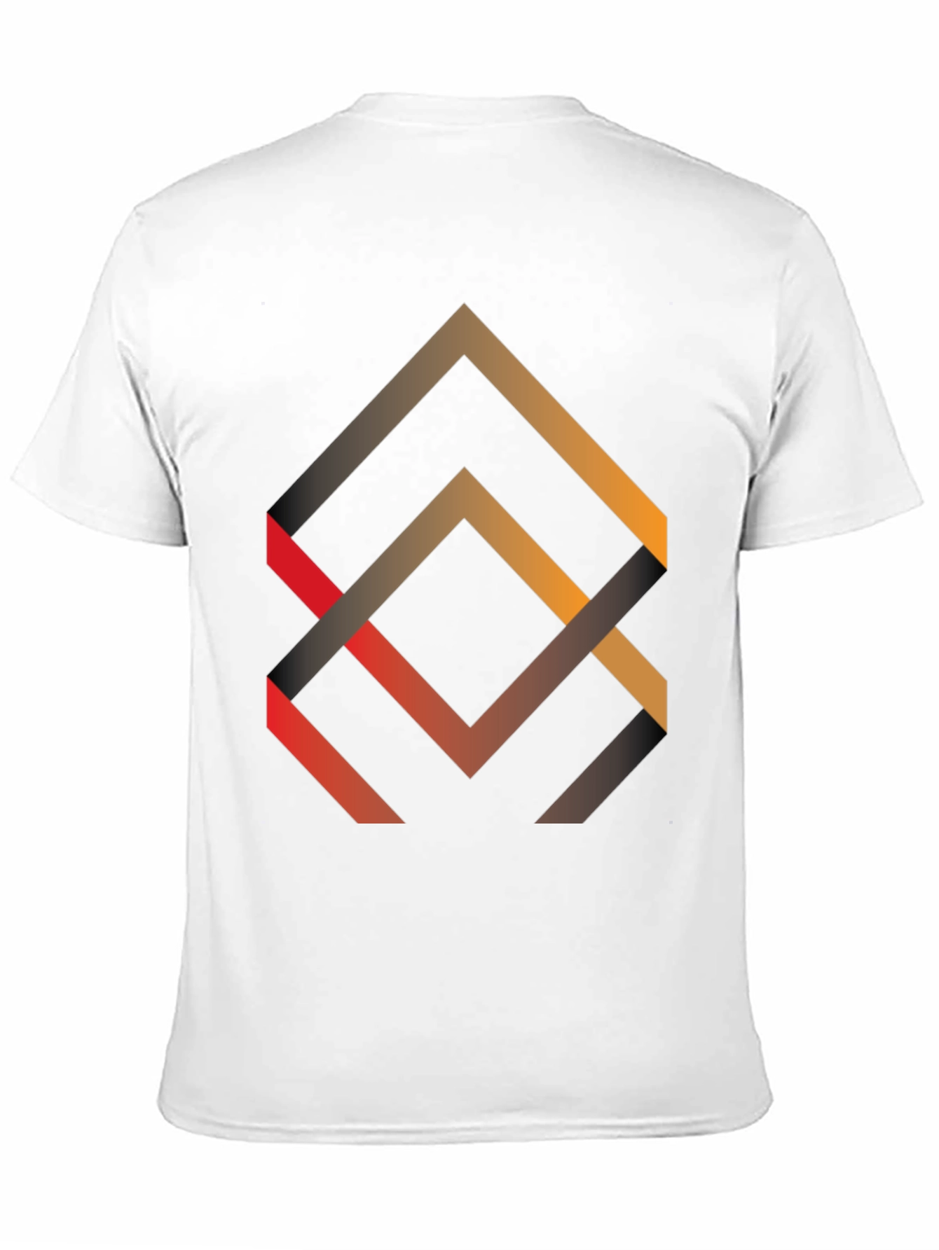 Geometric Arrow Design Black T-Shirt