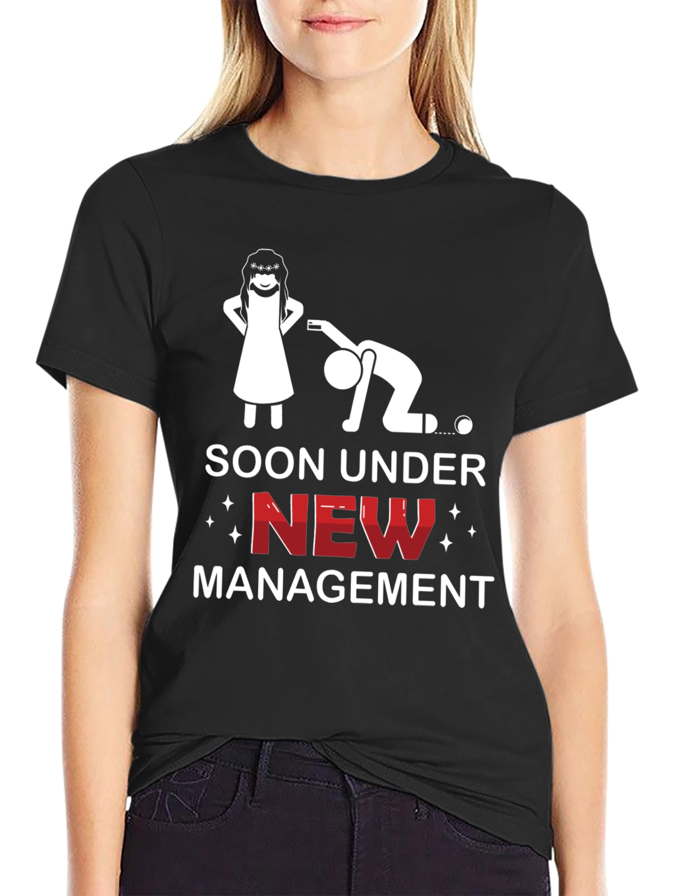 Soon Under New Management Funny Graphic Tee