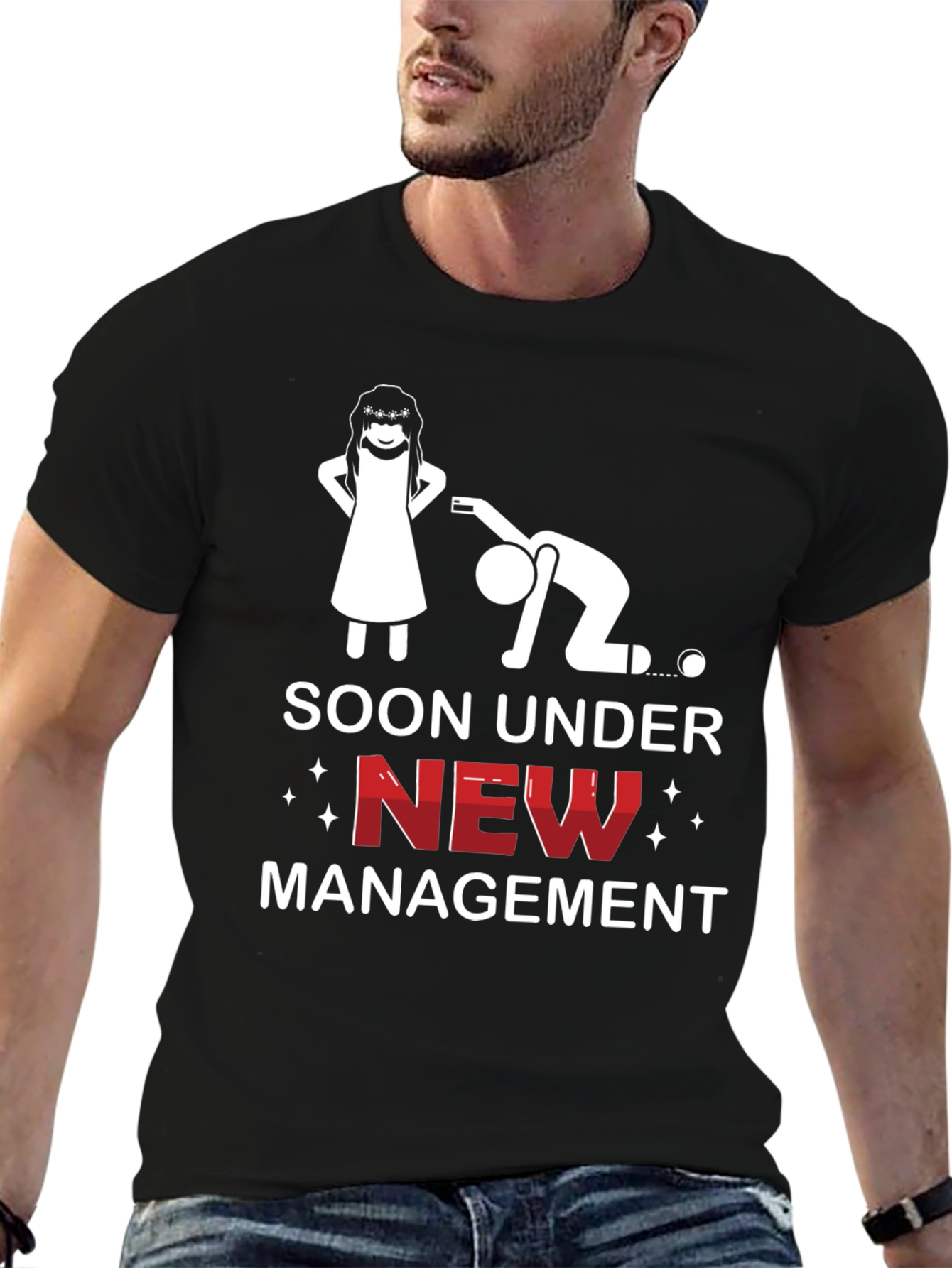 Soon Under New Management Funny Graphic Tee