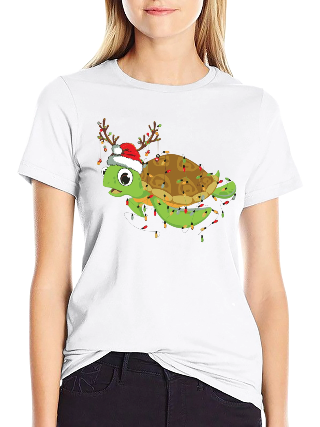 Festive Turtle Christmas T-Shirt