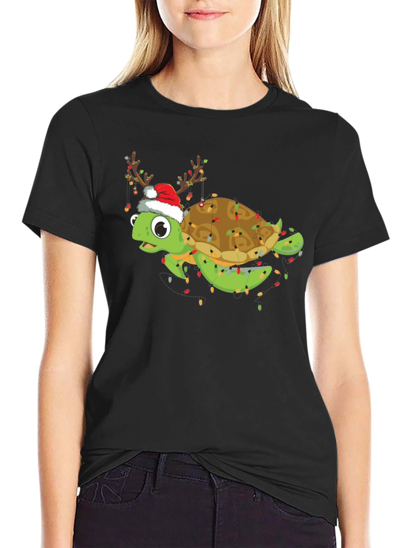Festive Turtle Christmas T-Shirt
