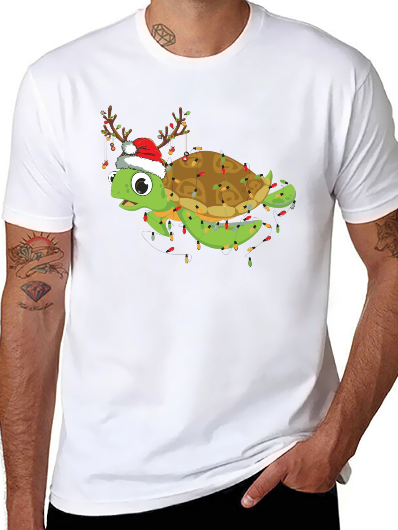 Festive Turtle Christmas T-Shirt