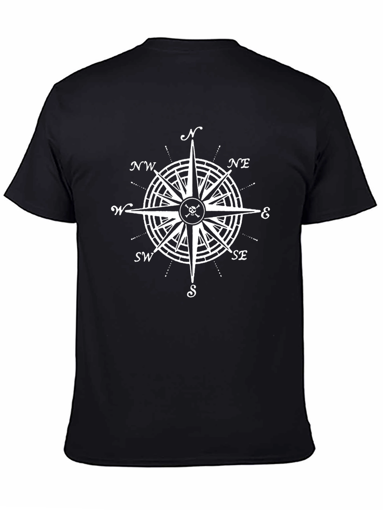 Compass Rose Skull T-Shirt - Black