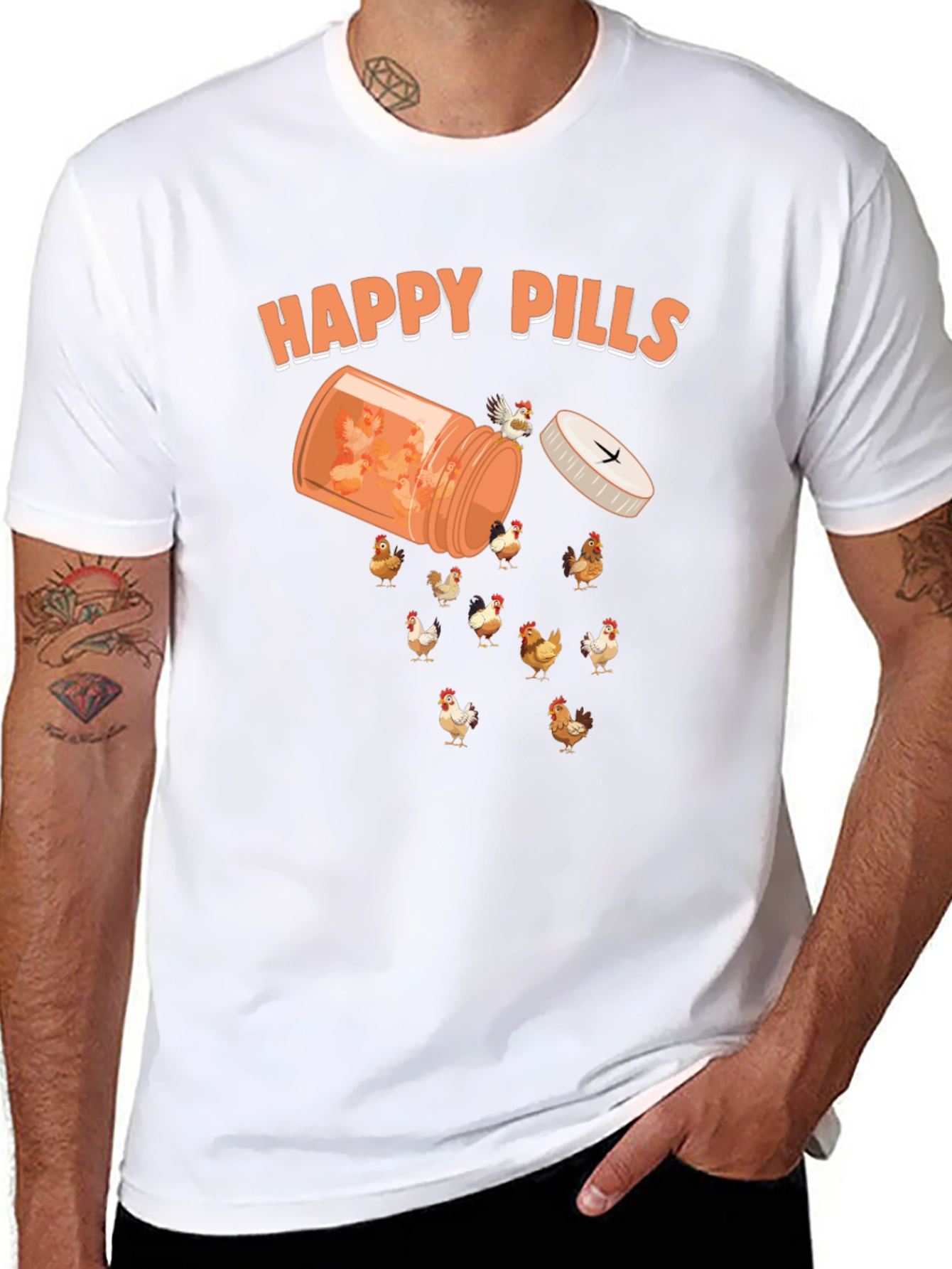 Happy Pills Chicken T-Shirt