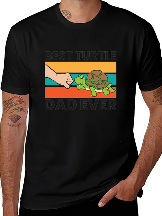 Best Turtle Dad Ever T-Shirt Black