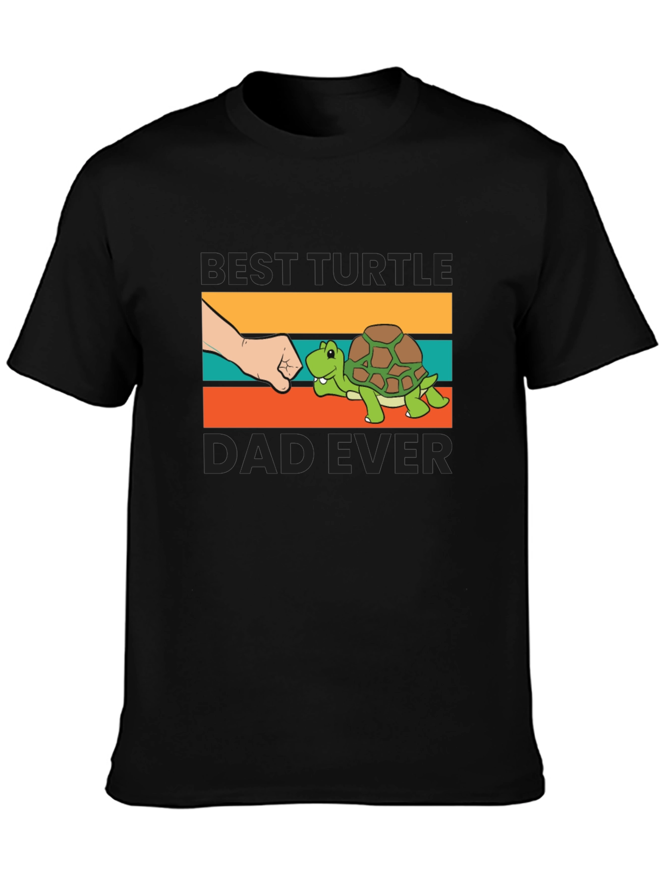 Best Turtle Dad Ever T-Shirt Black