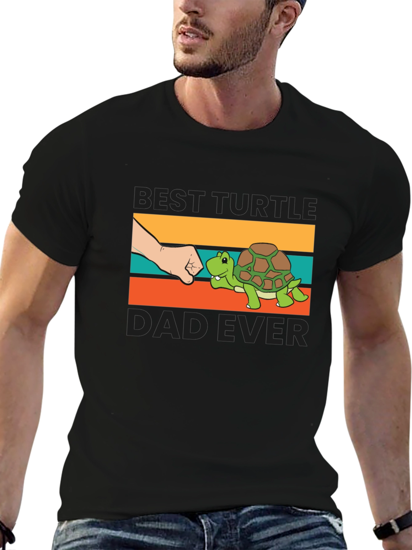 Best Turtle Dad Ever T-Shirt Black