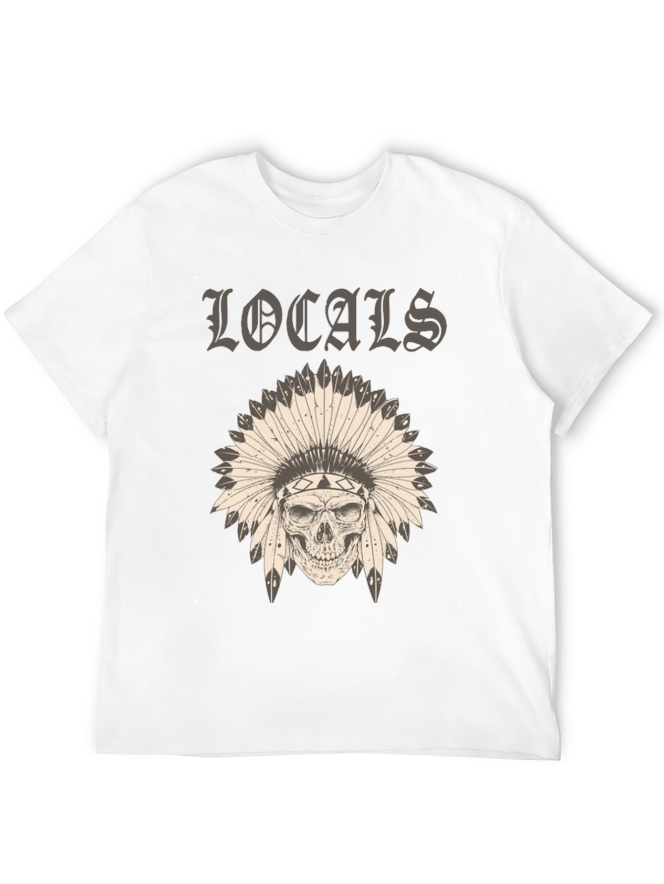 Locals Headdress Skull Graphic Tee - Unique Design
