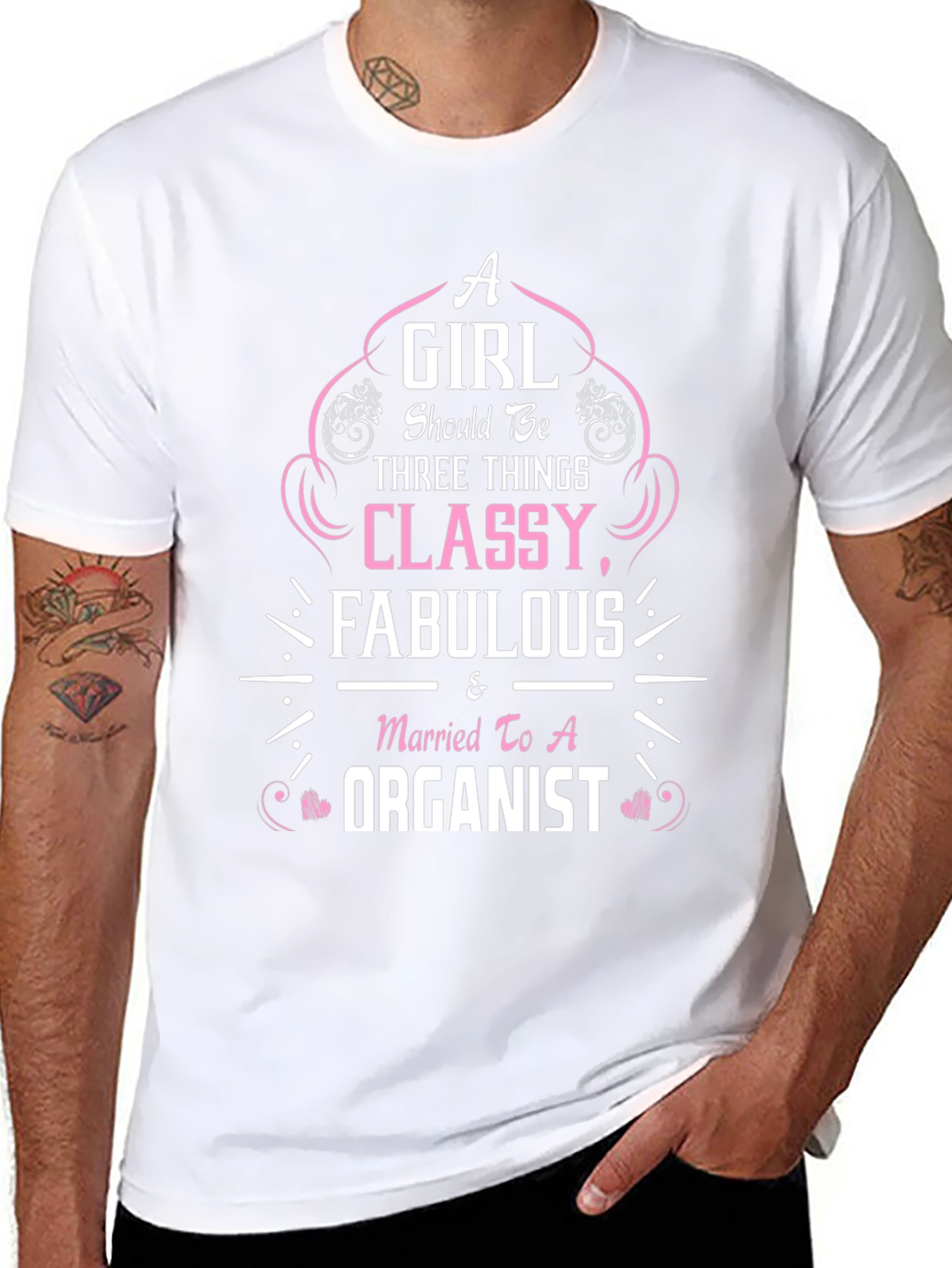 Classy Fabulous & Married to a Organist T-Shirt