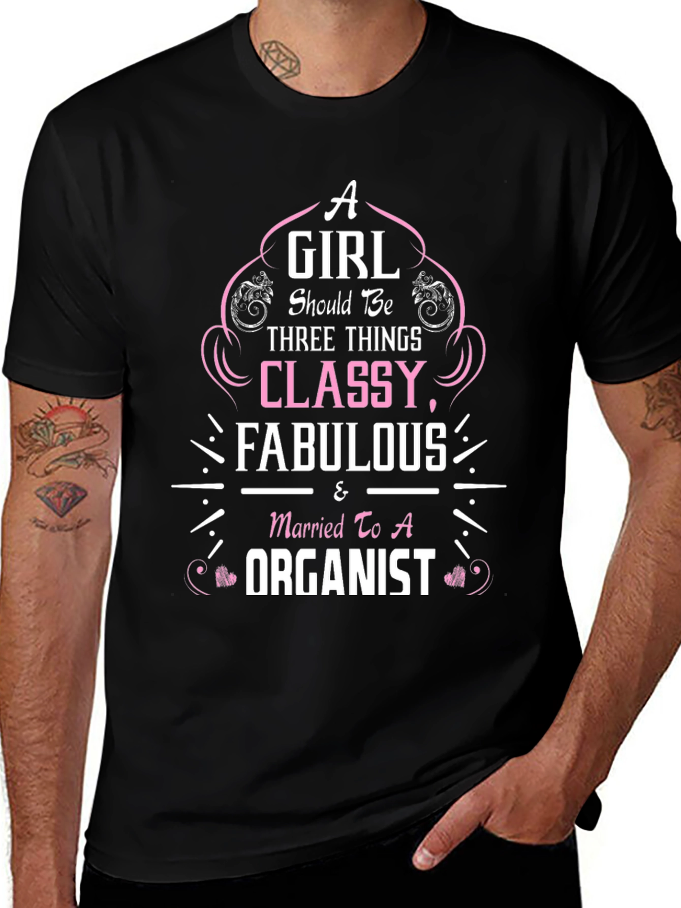 Classy Fabulous & Married to a Organist T-Shirt
