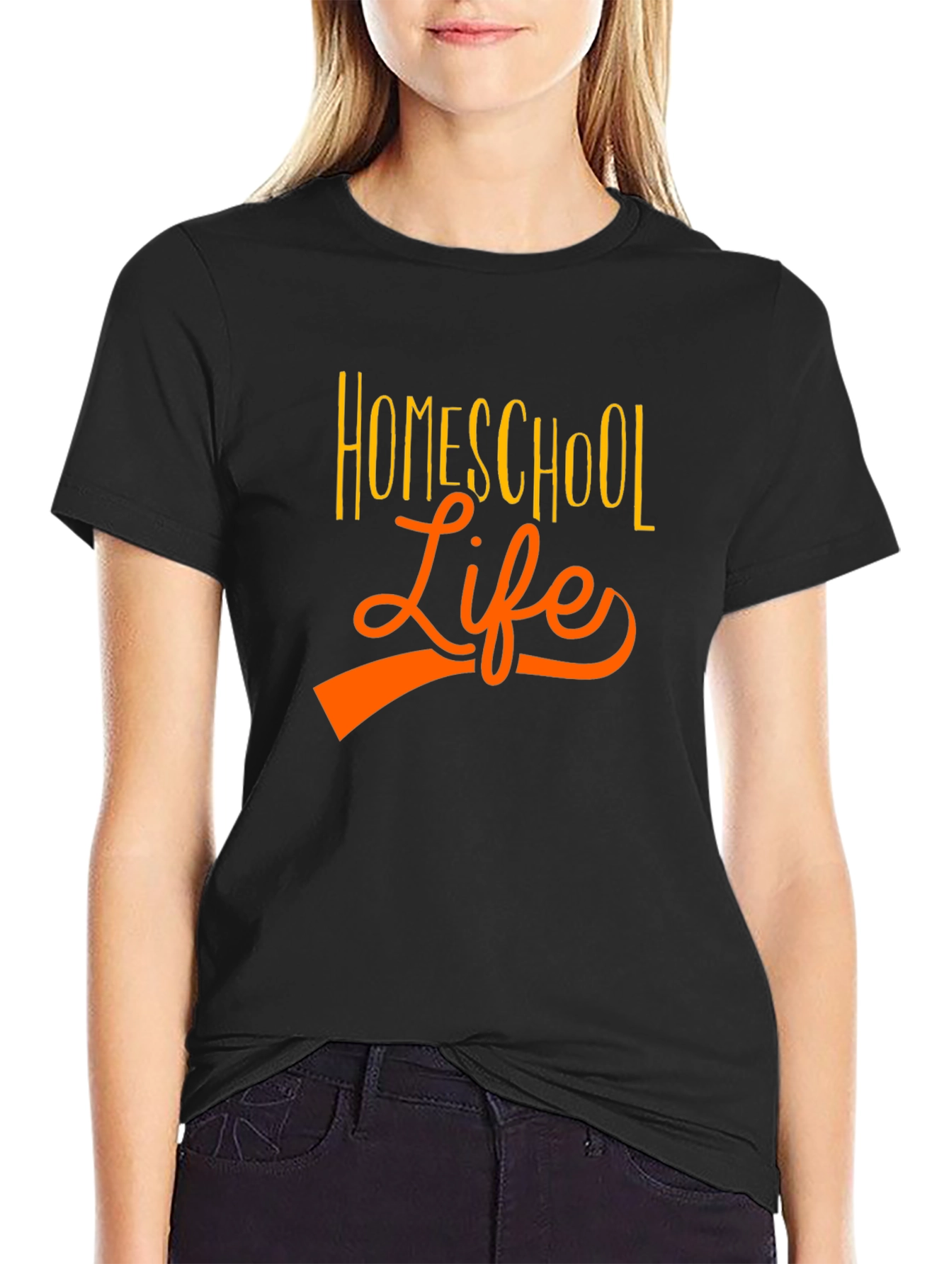 Homeschool Life T-Shirt - Black Casual Tee