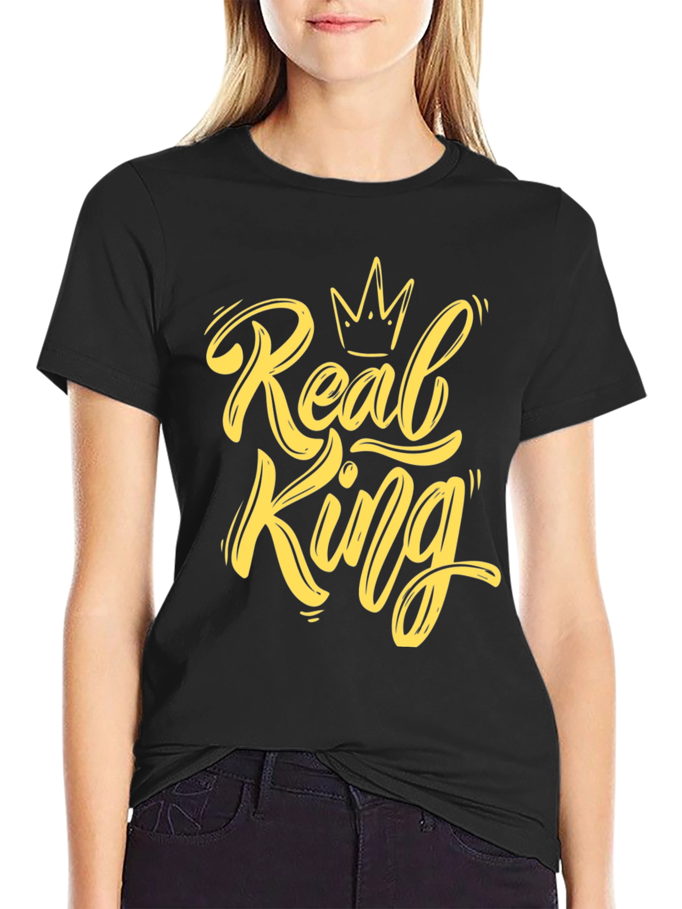 Real King Black Tee