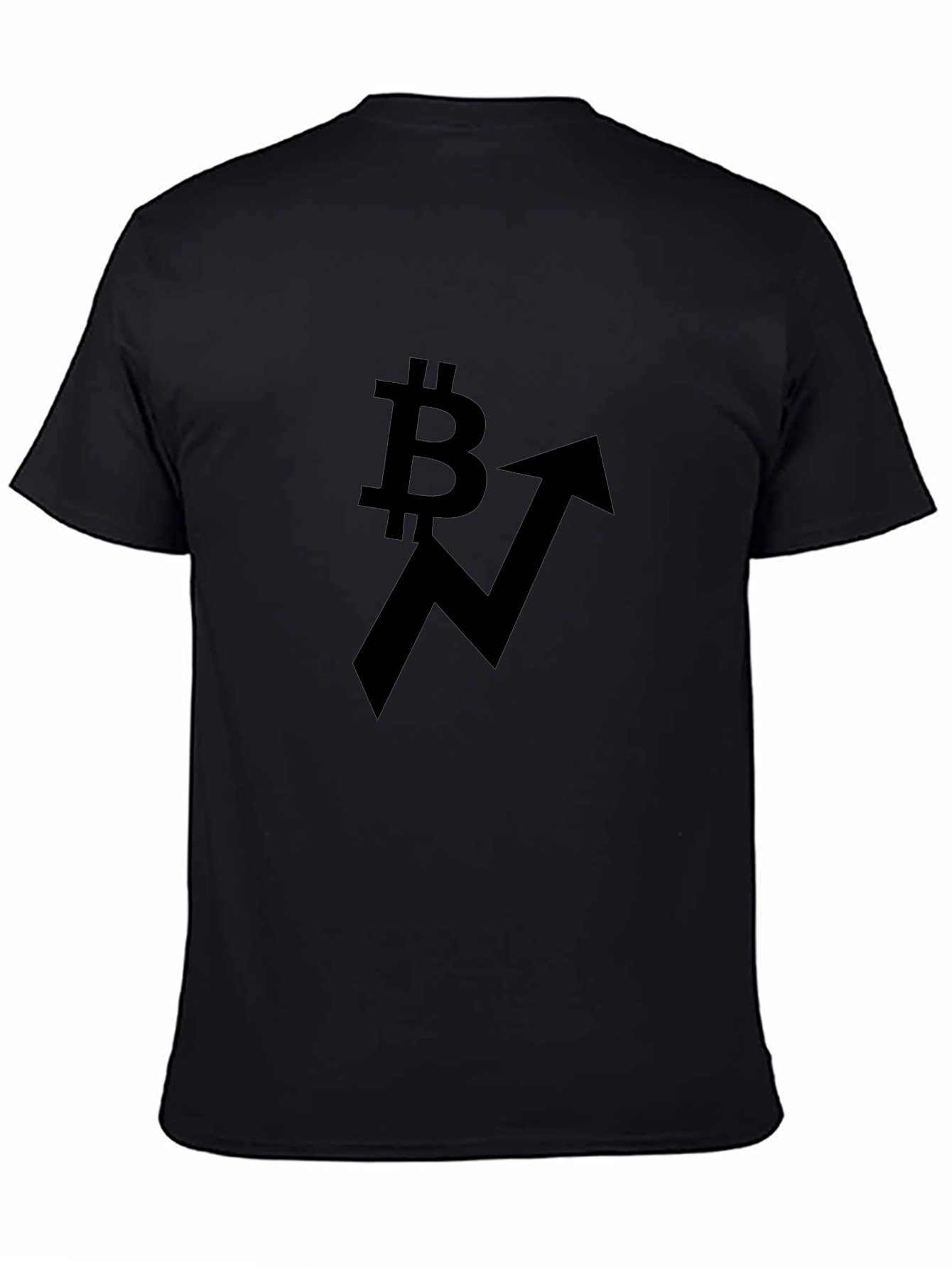 Bitcoin Upward Trend Black T-Shirt