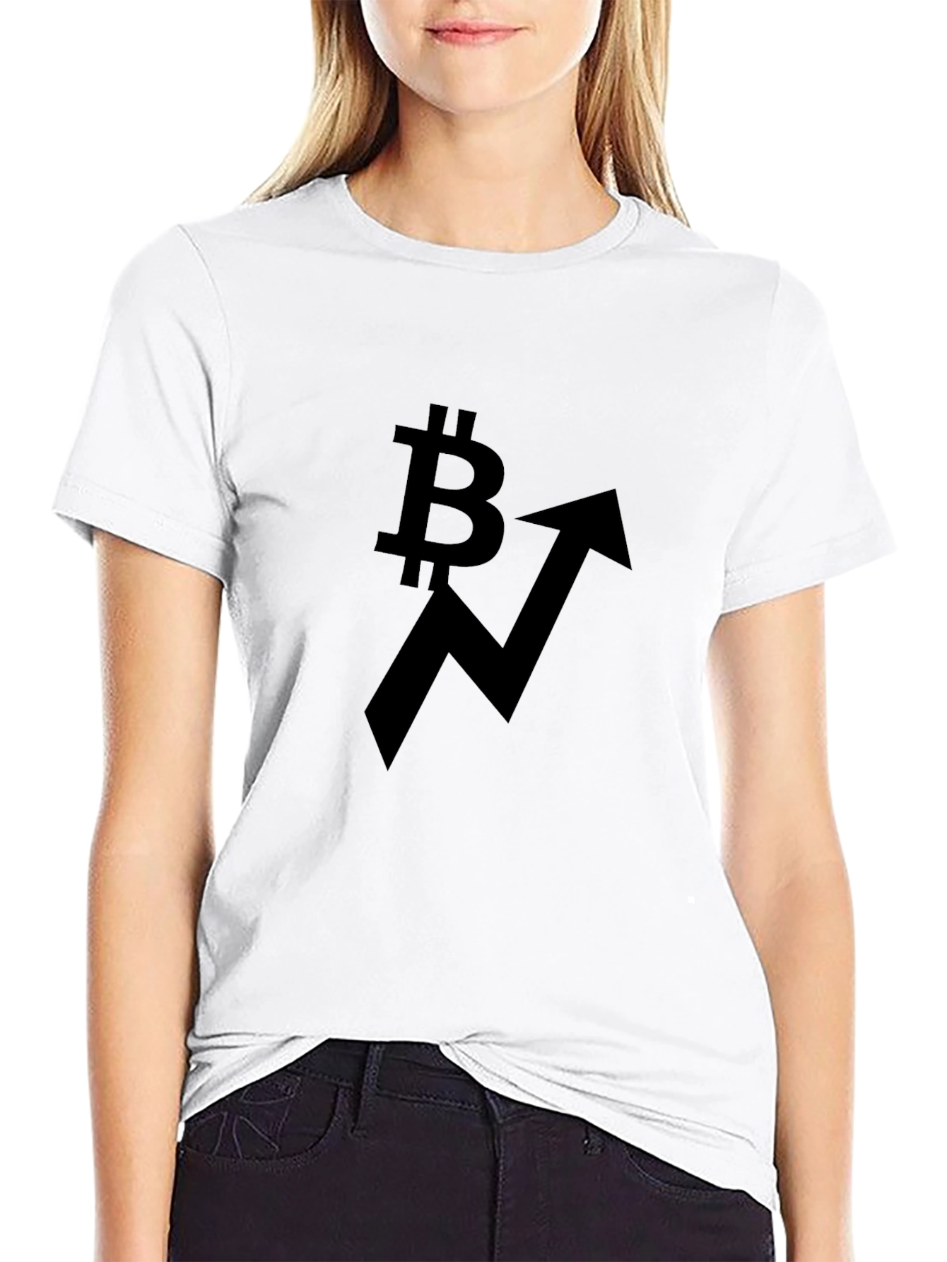 Bitcoin Upward Trend Black T-Shirt