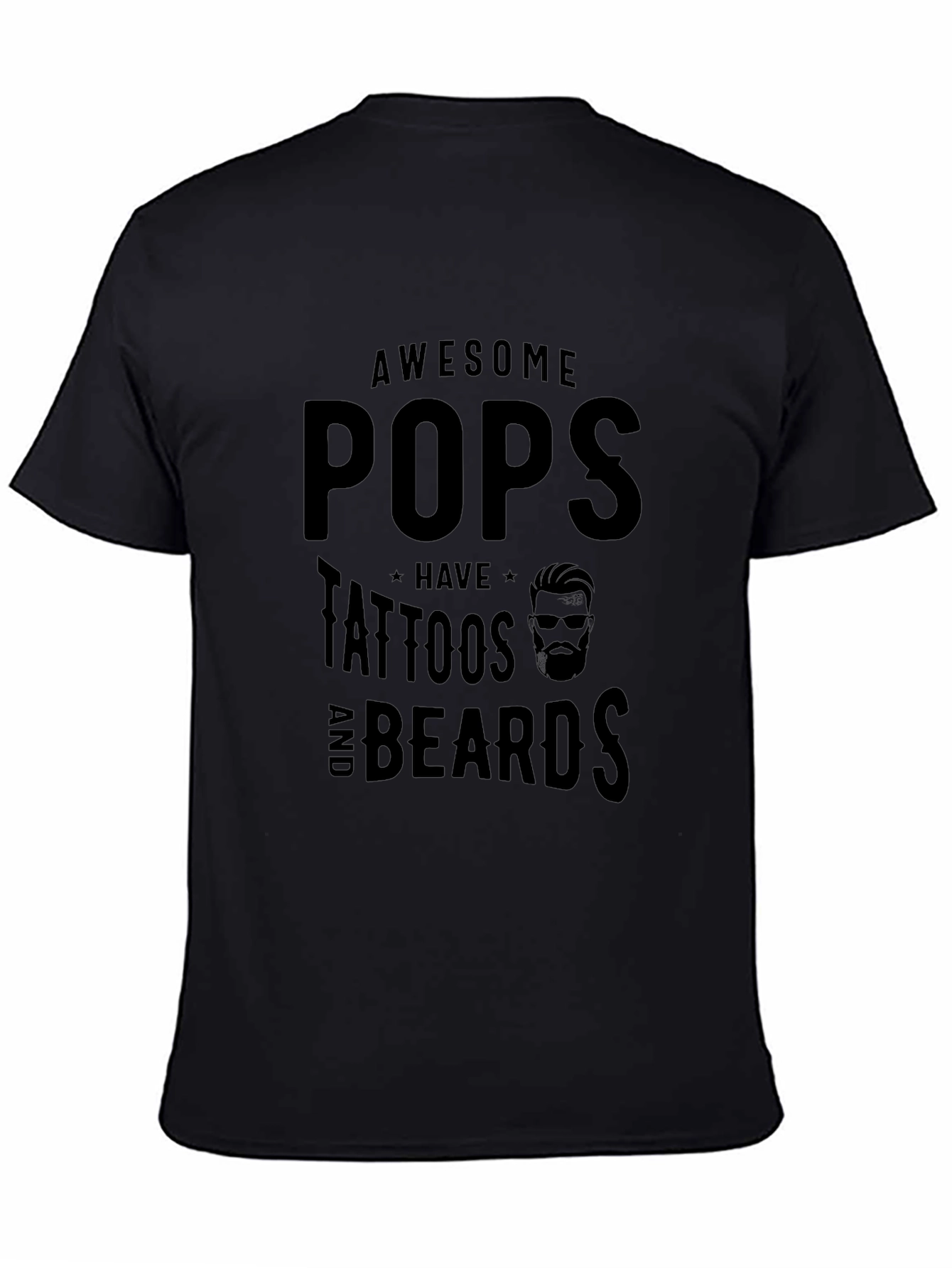 Awesome Pops Tattoos Beards Graphic T-Shirt