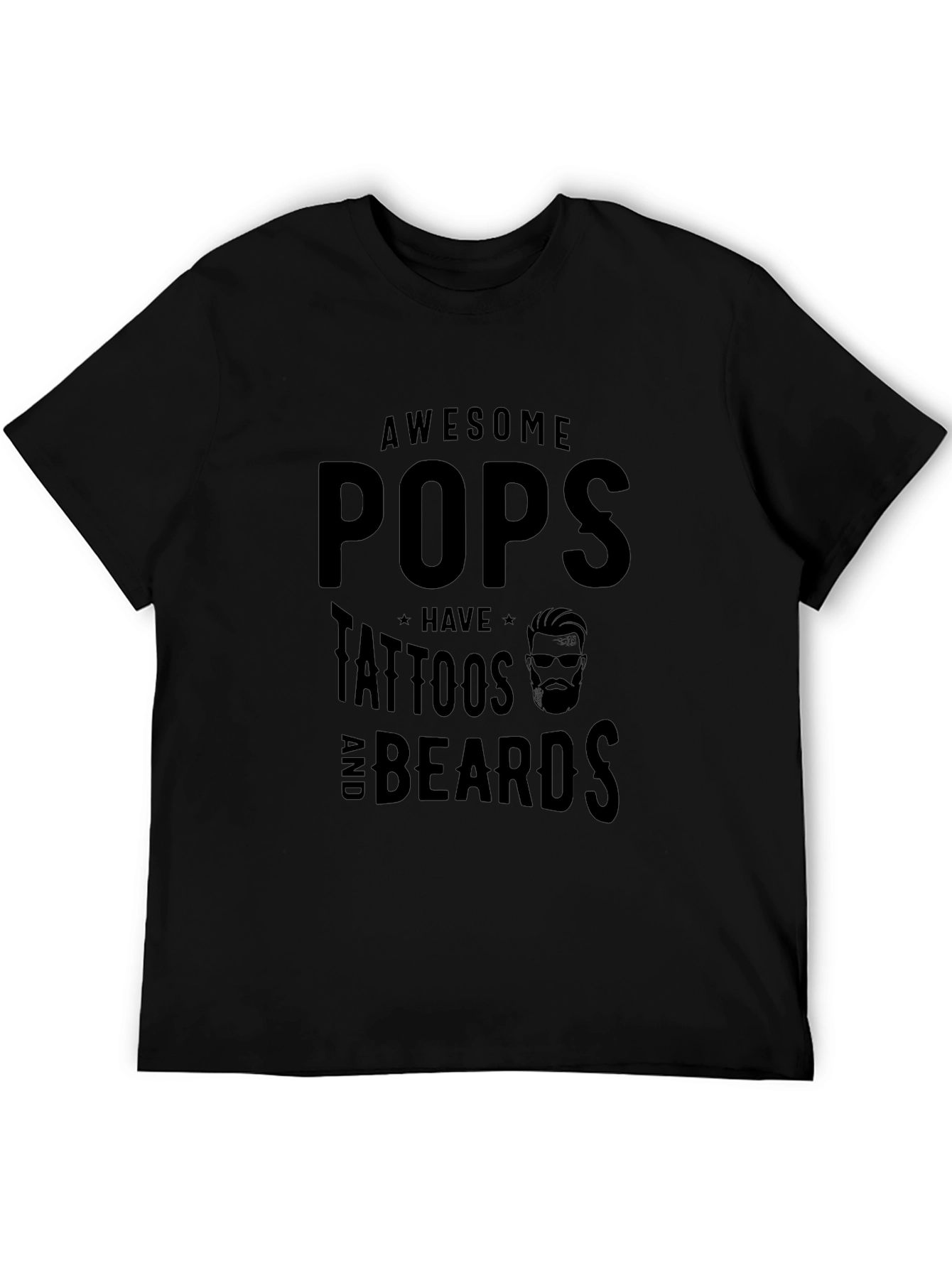 Awesome Pops Tattoos Beards Graphic T-Shirt