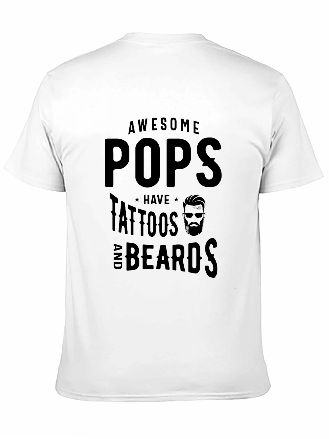 Awesome Pops Tattoos Beards Graphic T-Shirt