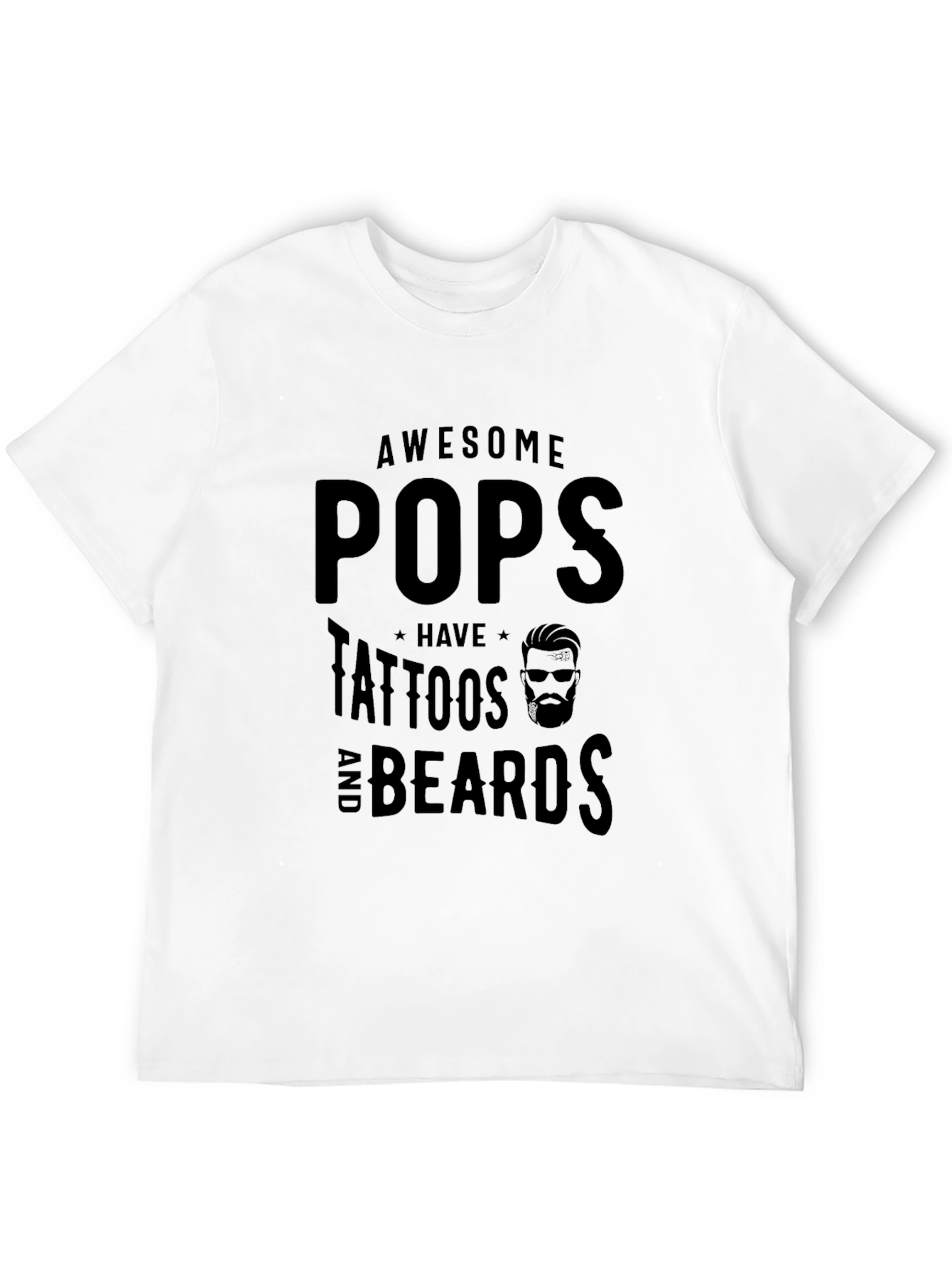 Awesome Pops Tattoos Beards Graphic T-Shirt