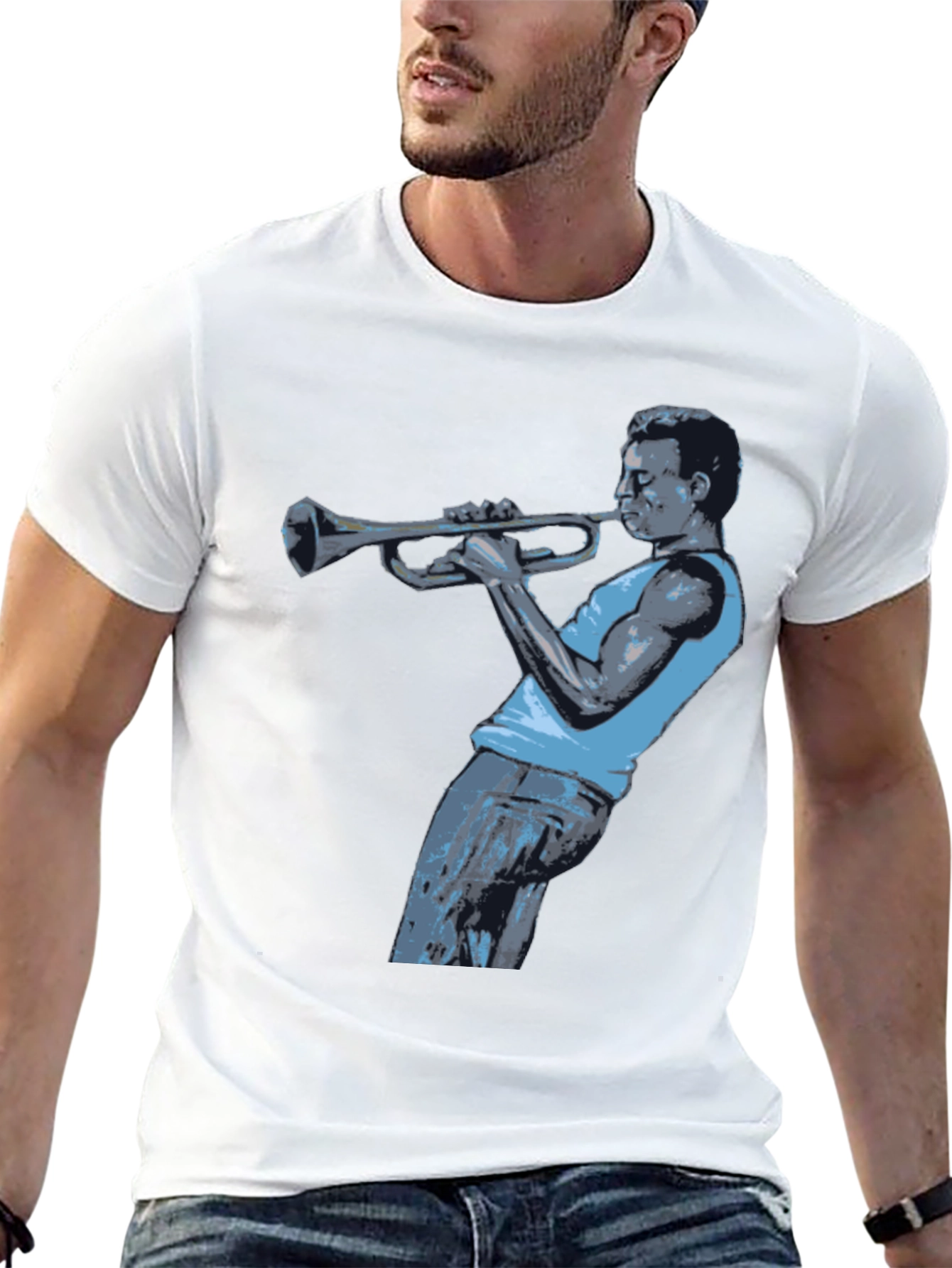 Miles Davis Trumpet Black T-Shirt