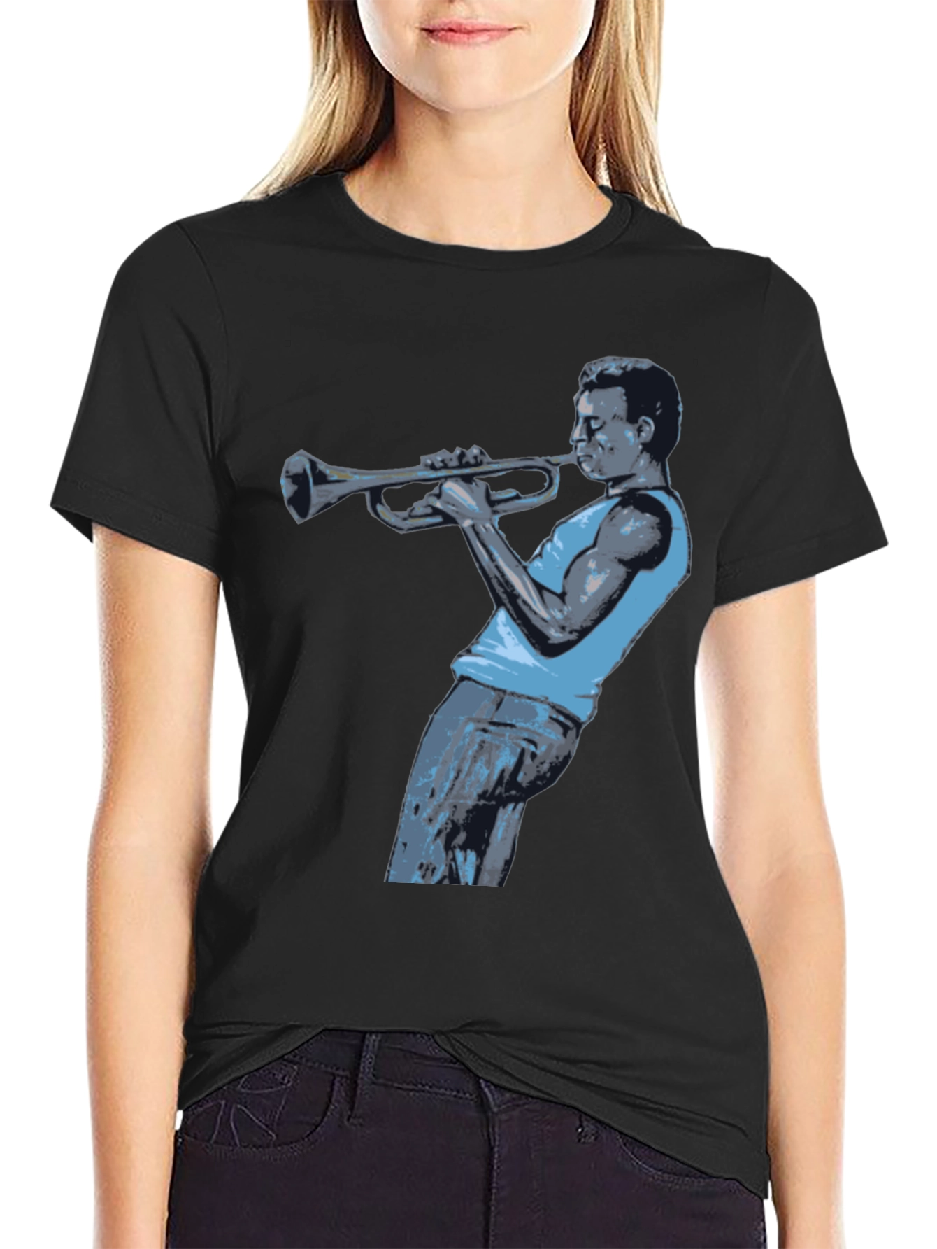 Miles Davis Trumpet Black T-Shirt