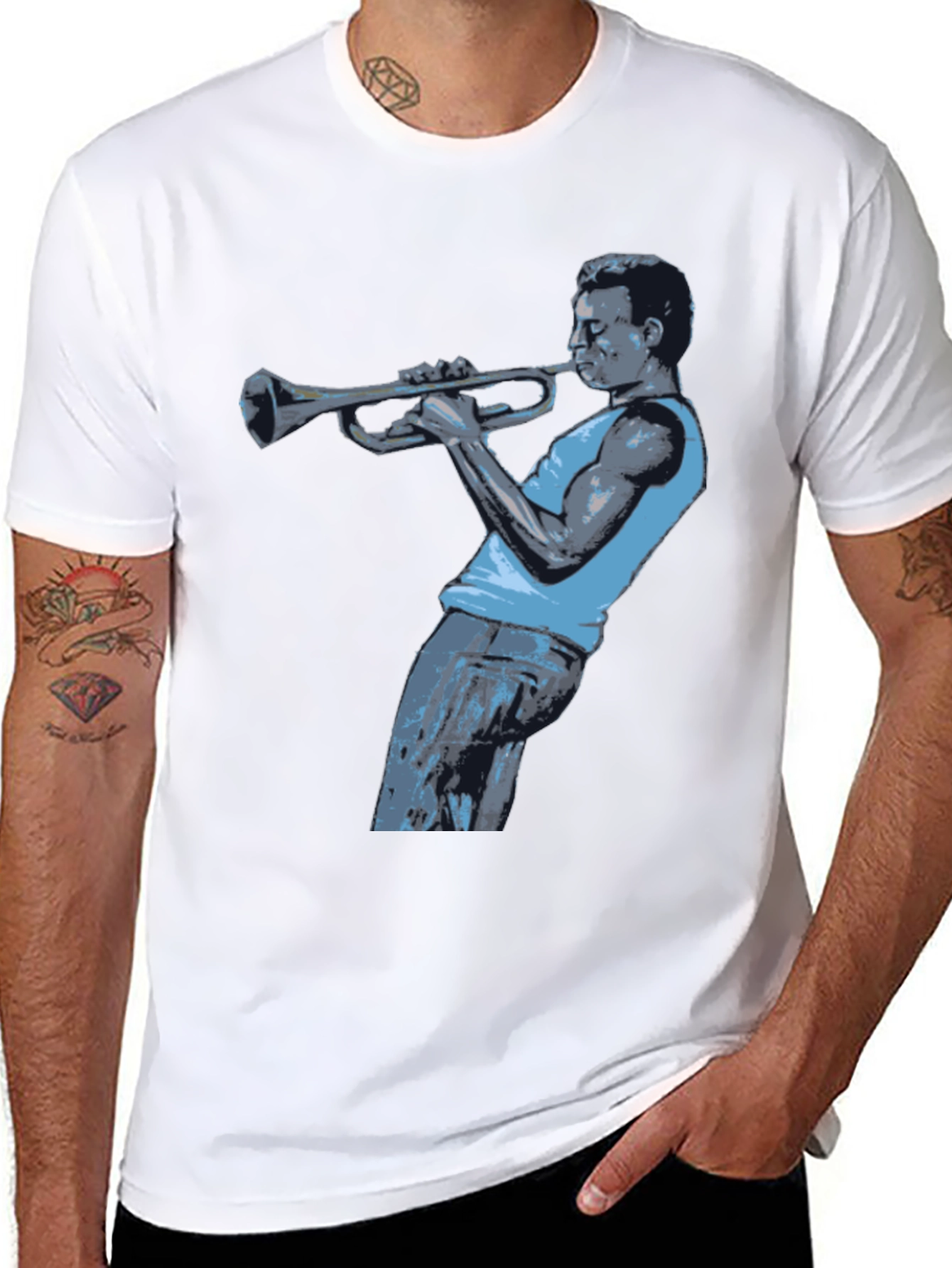 Miles Davis Trumpet Black T-Shirt