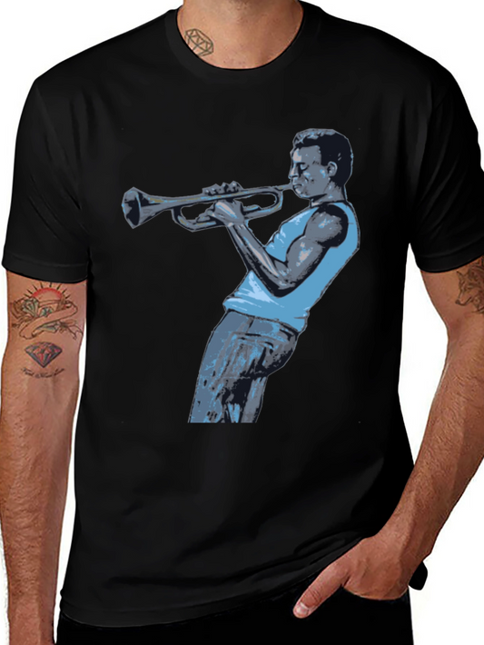 Miles Davis Trumpet Black T-Shirt