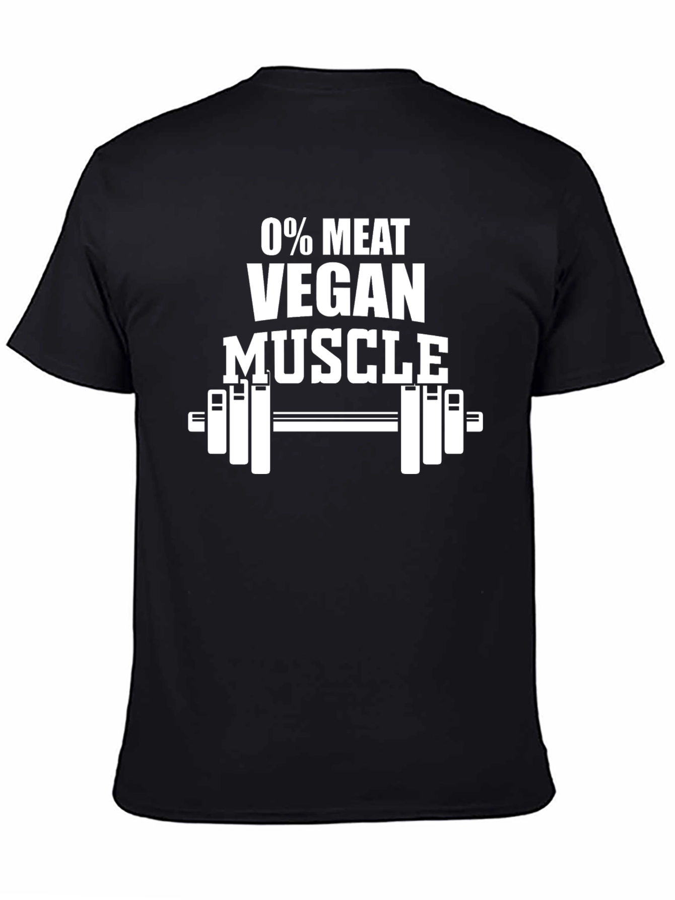 Vegan Muscle T-Shirt - 0% Meat Graphic Tee