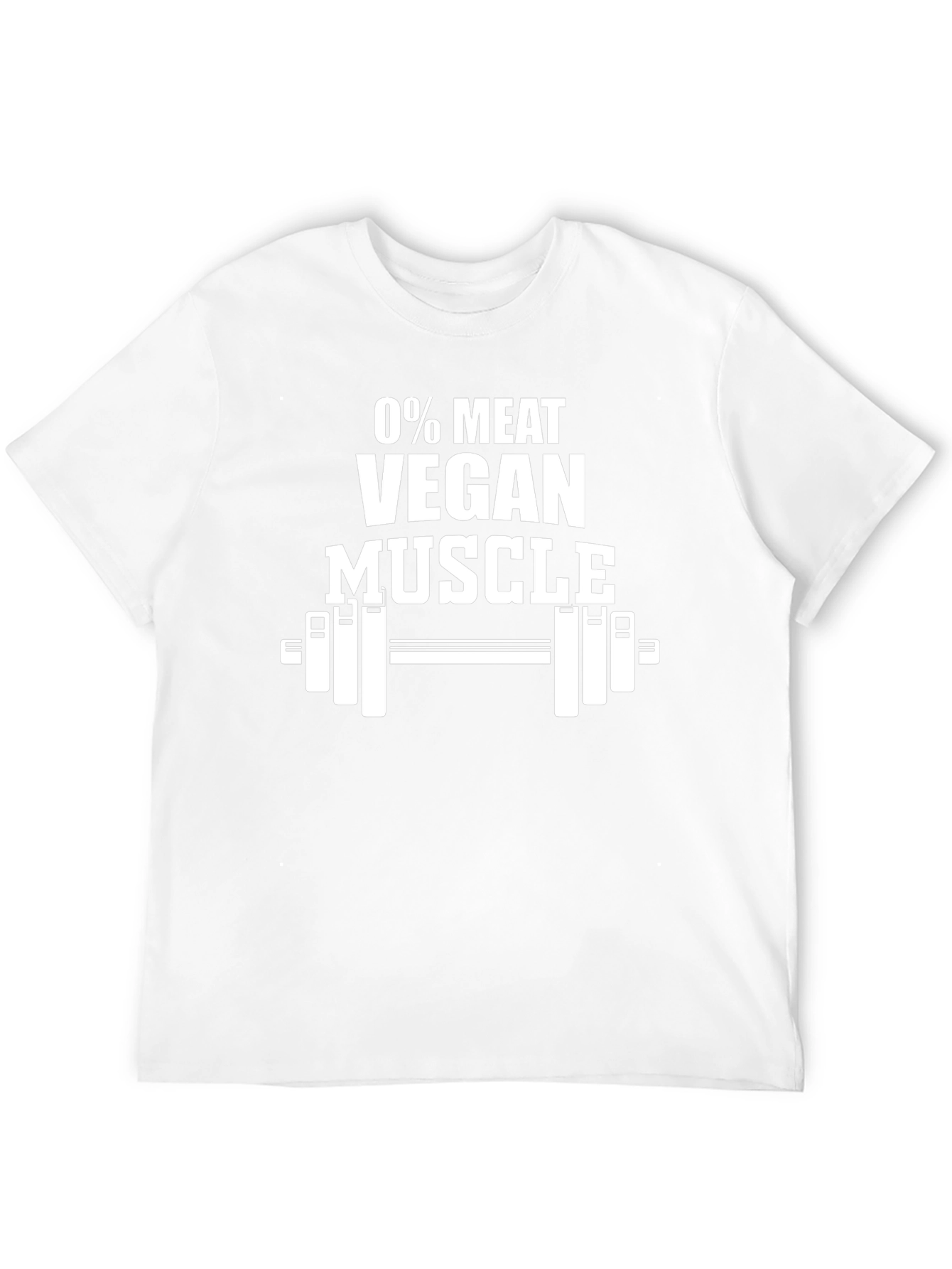 Vegan Muscle T-Shirt - 0% Meat Graphic Tee