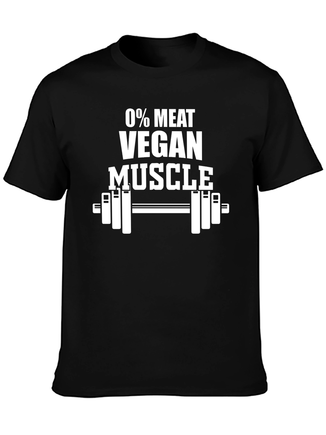 Vegan Muscle T-Shirt - 0% Meat Graphic Tee