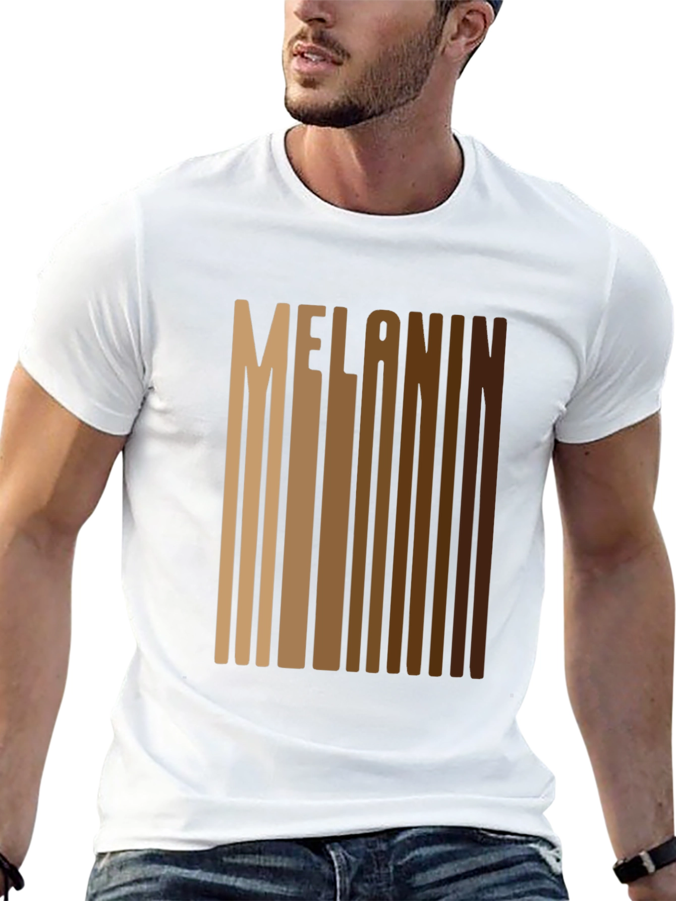 Melanin Barcode Graphic Tee - Black T-Shirt
