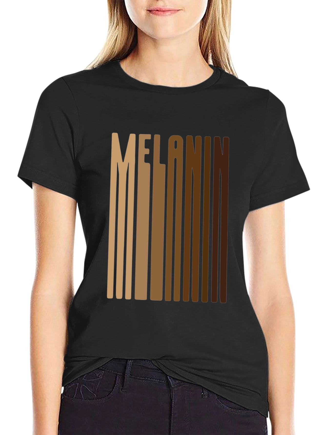 Melanin Barcode Graphic Tee - Black T-Shirt