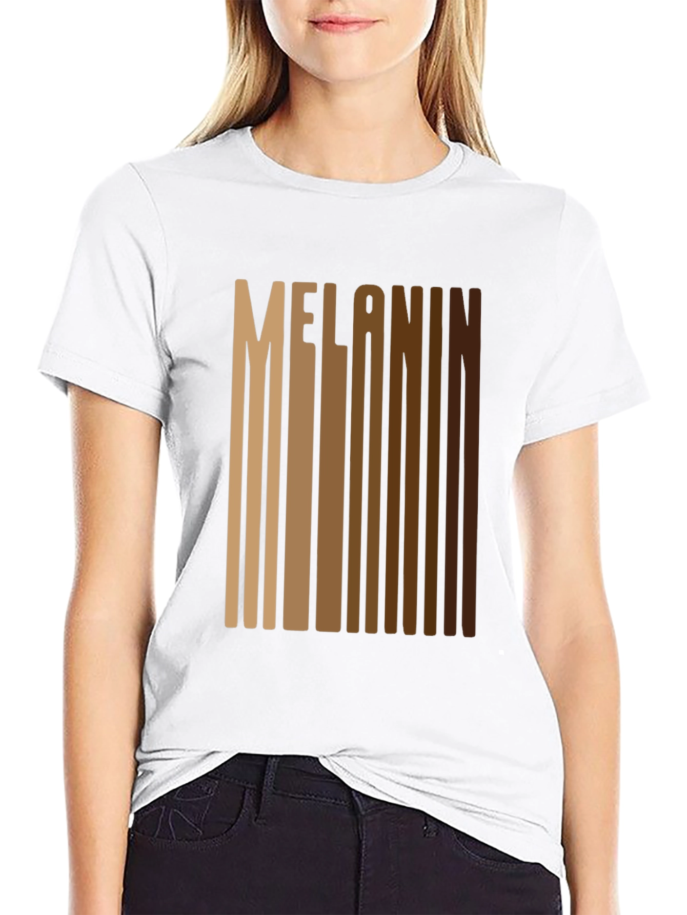 Melanin Barcode Graphic Tee - Black T-Shirt