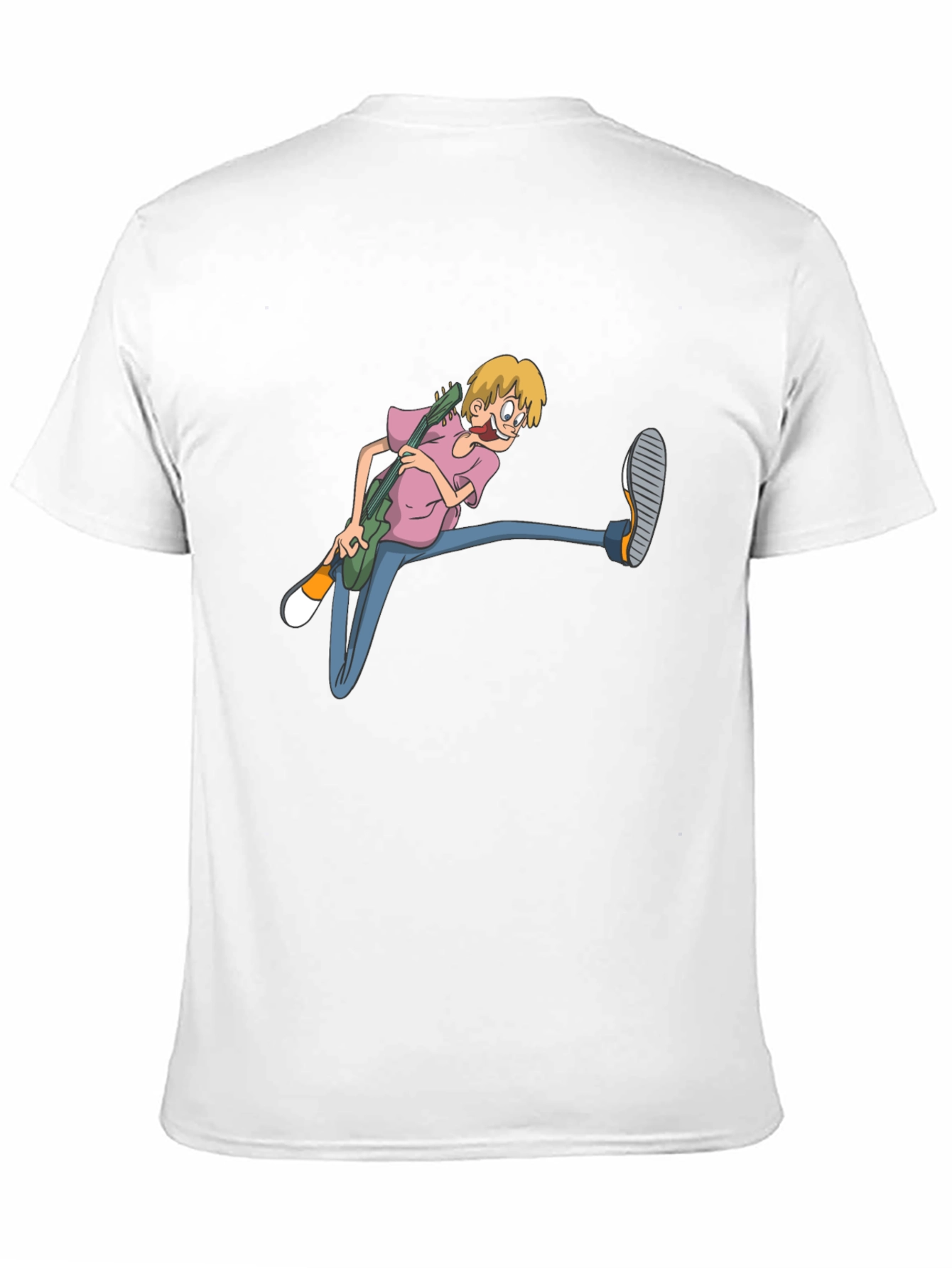 Cartoon Guitarist Black T-Shirt
