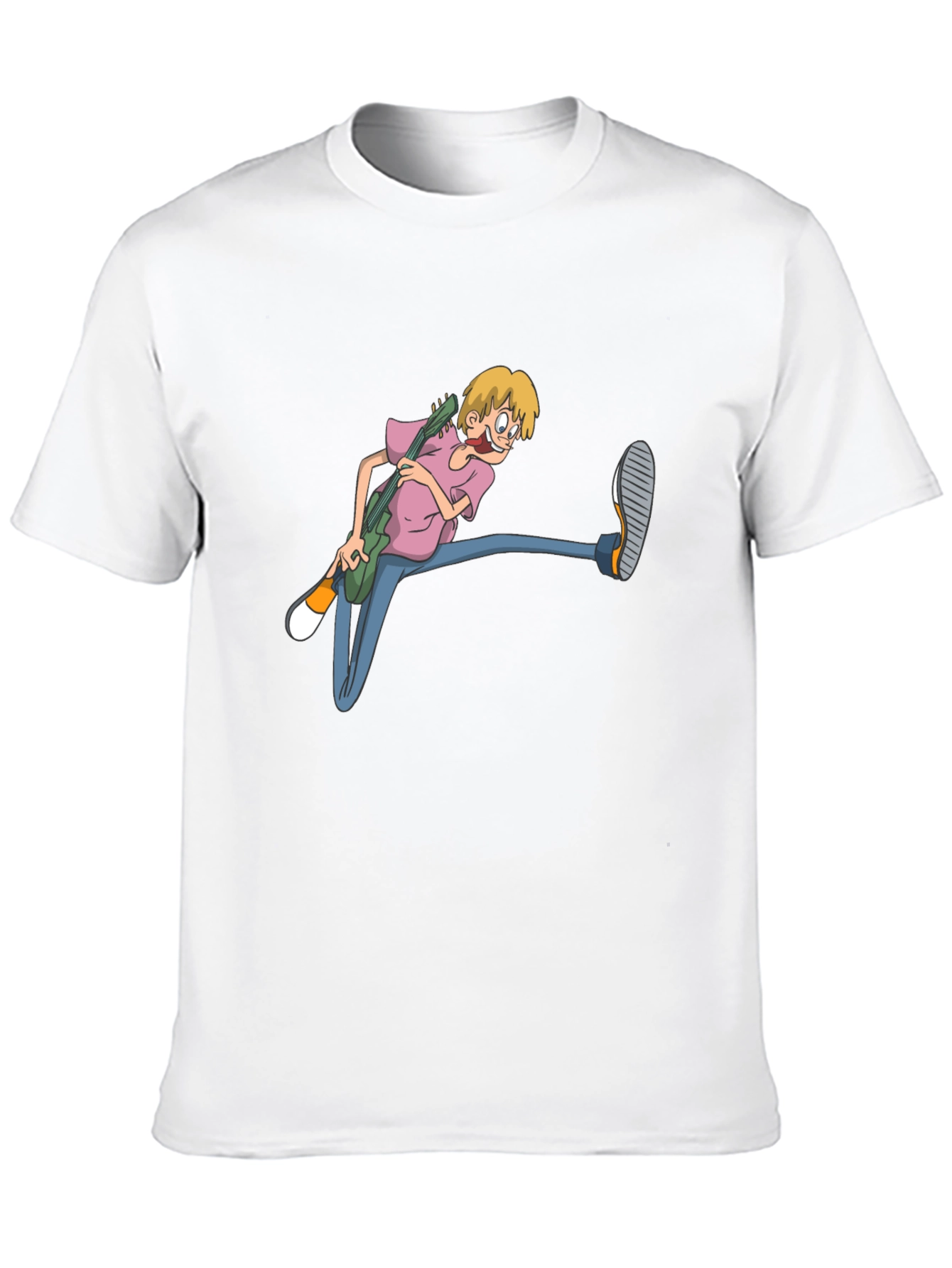 Cartoon Guitarist Black T-Shirt