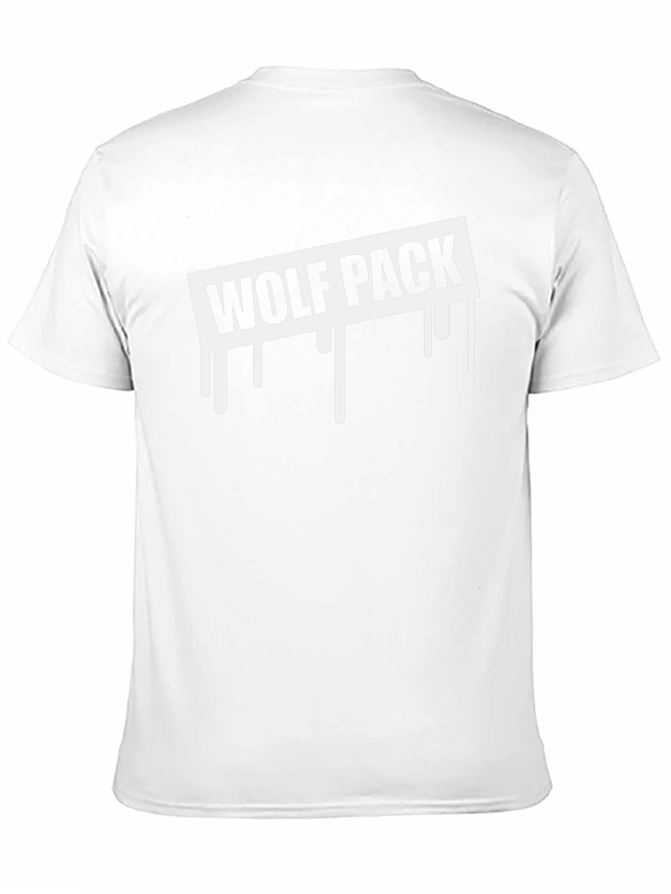 Wolf Pack Drip Graphic T-Shirt - Black