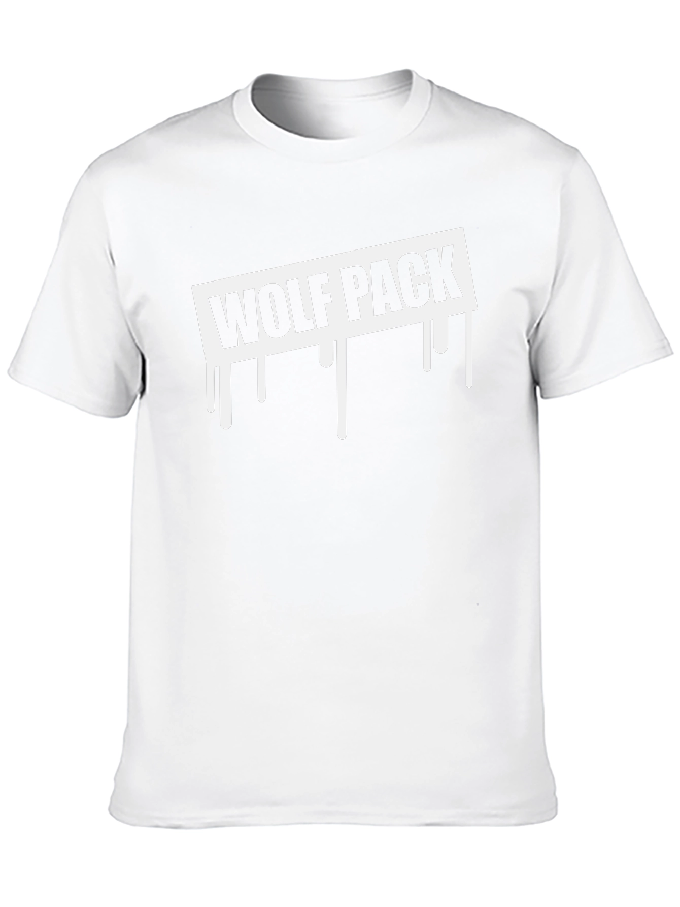 Wolf Pack Drip Graphic T-Shirt - Black