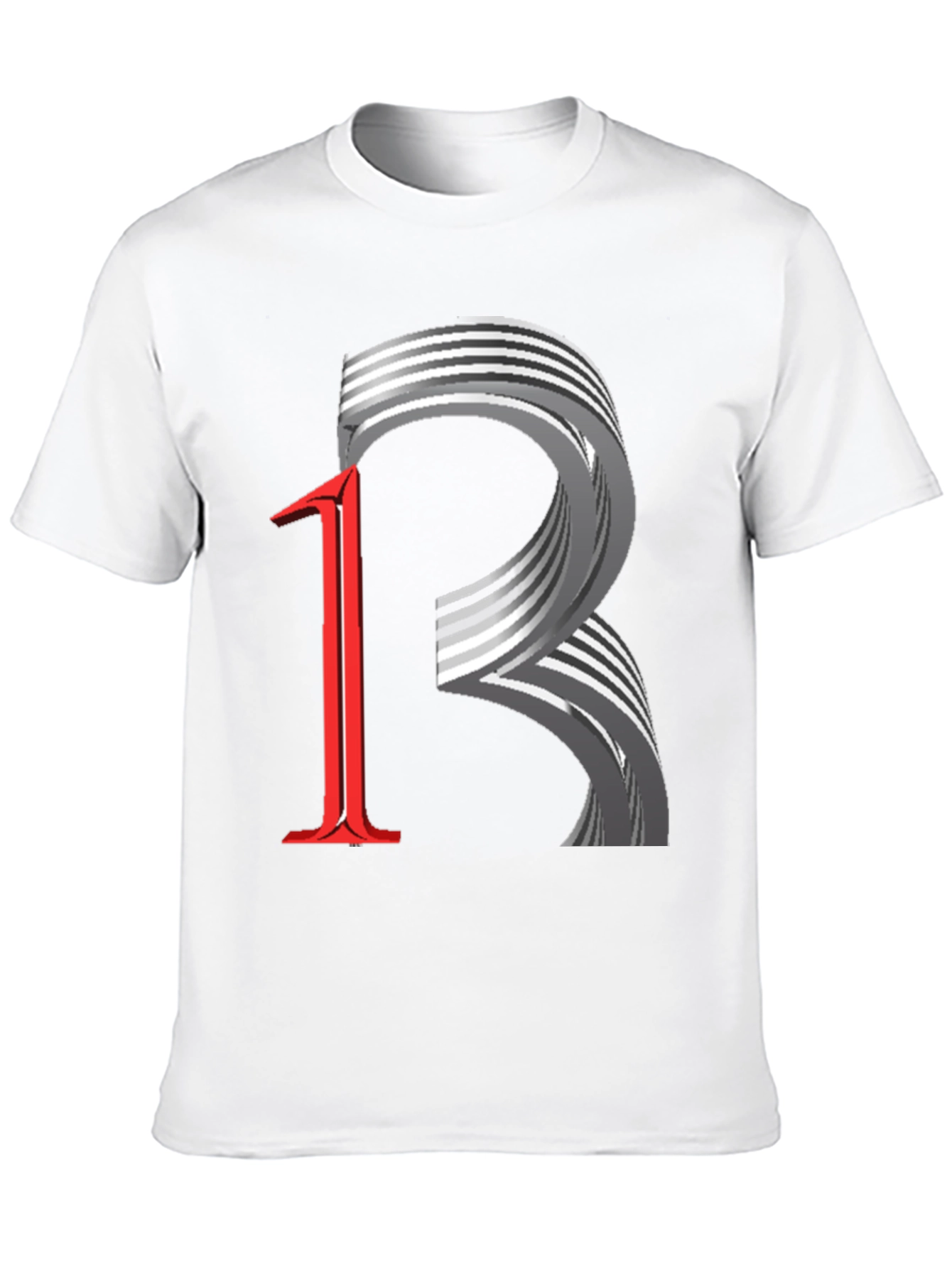 Abstract Number 12 Black T-Shirt