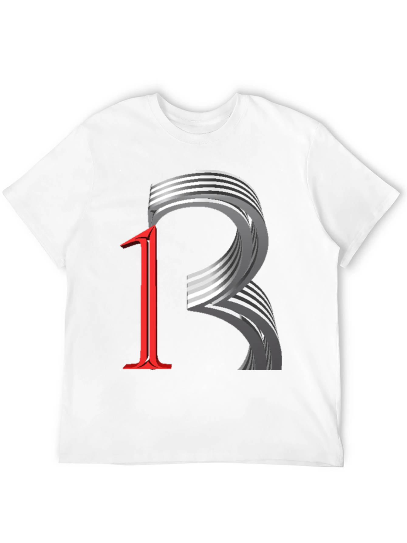 Abstract Number 12 Black T-Shirt