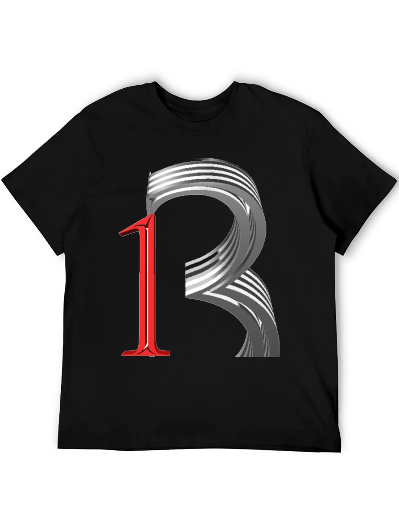 Abstract Number 12 Black T-Shirt