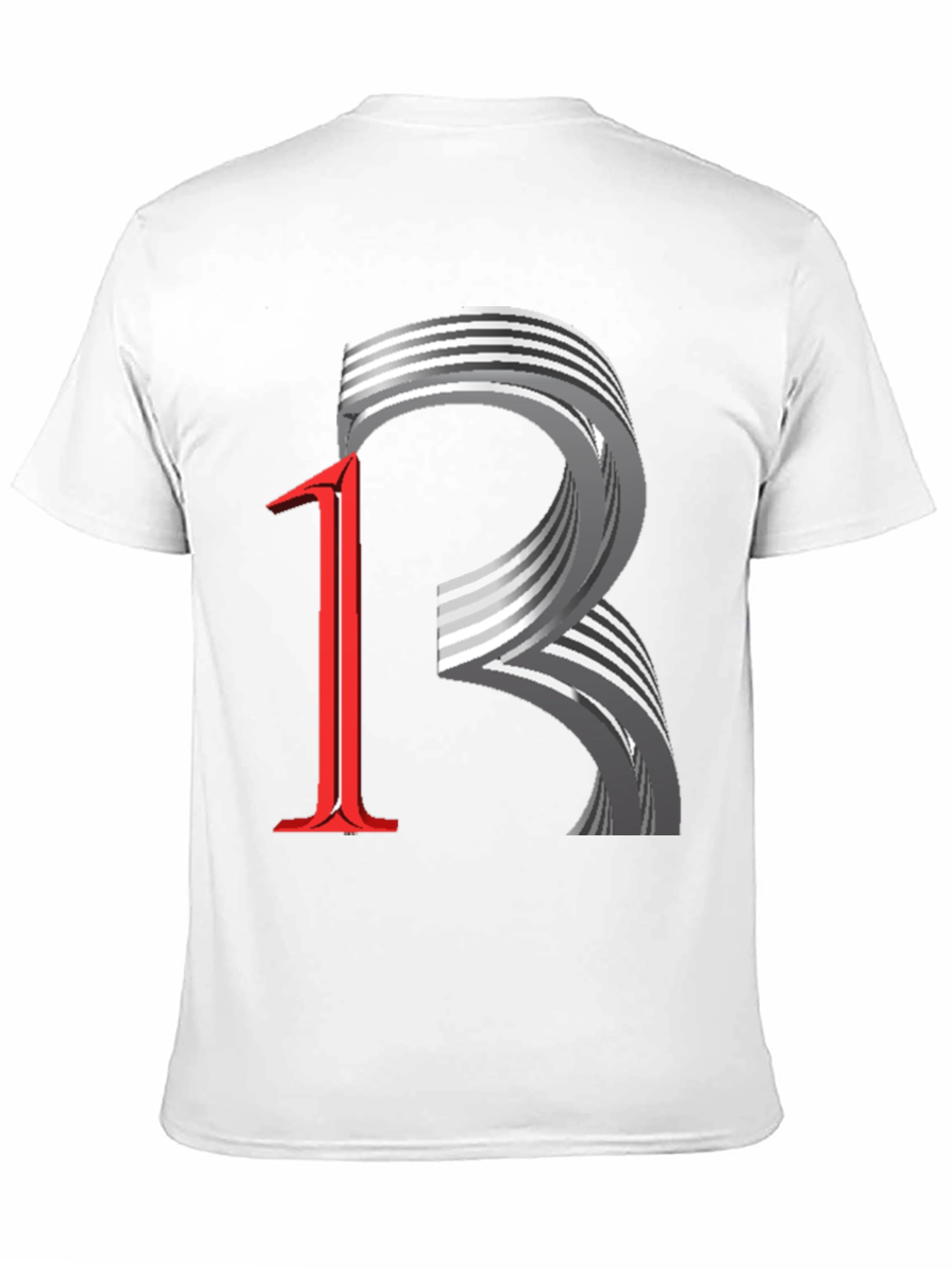 Abstract Number 12 Black T-Shirt