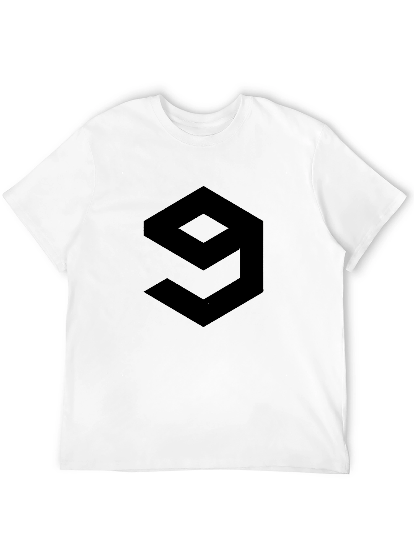 Geometric 9 Graphic Tee - Modern Style