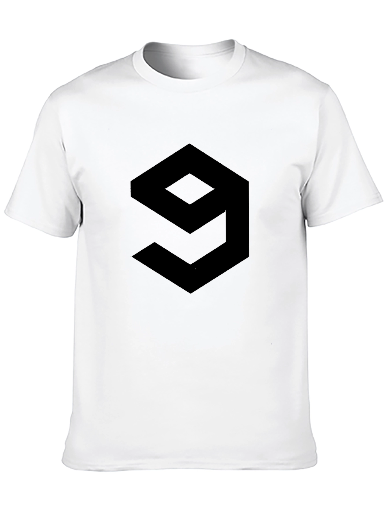 Geometric 9 Graphic Tee - Modern Style