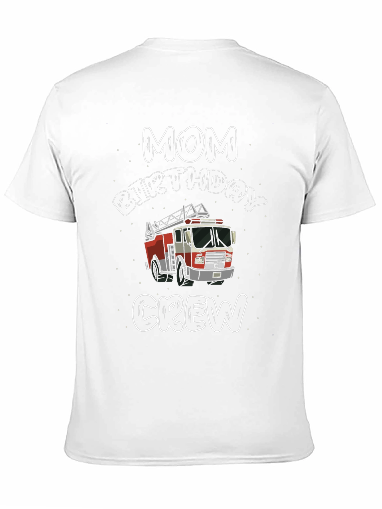 Mom Birthday Crew Firetruck Graphic T-Shirt
